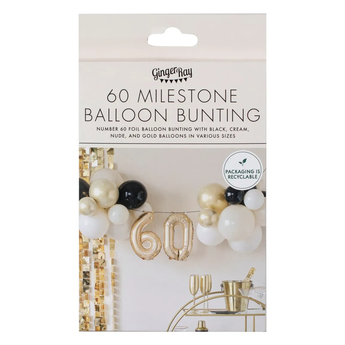 60TH BIRTHDAY BALLOON BANNER