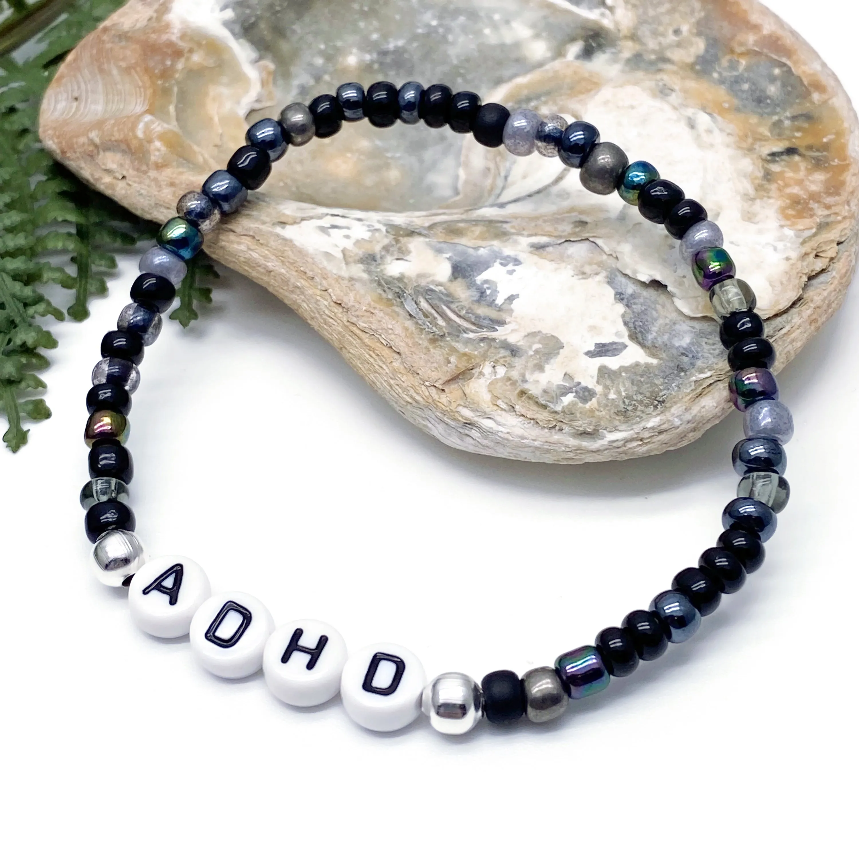 ADHD Glass Seed Bead Bracelet