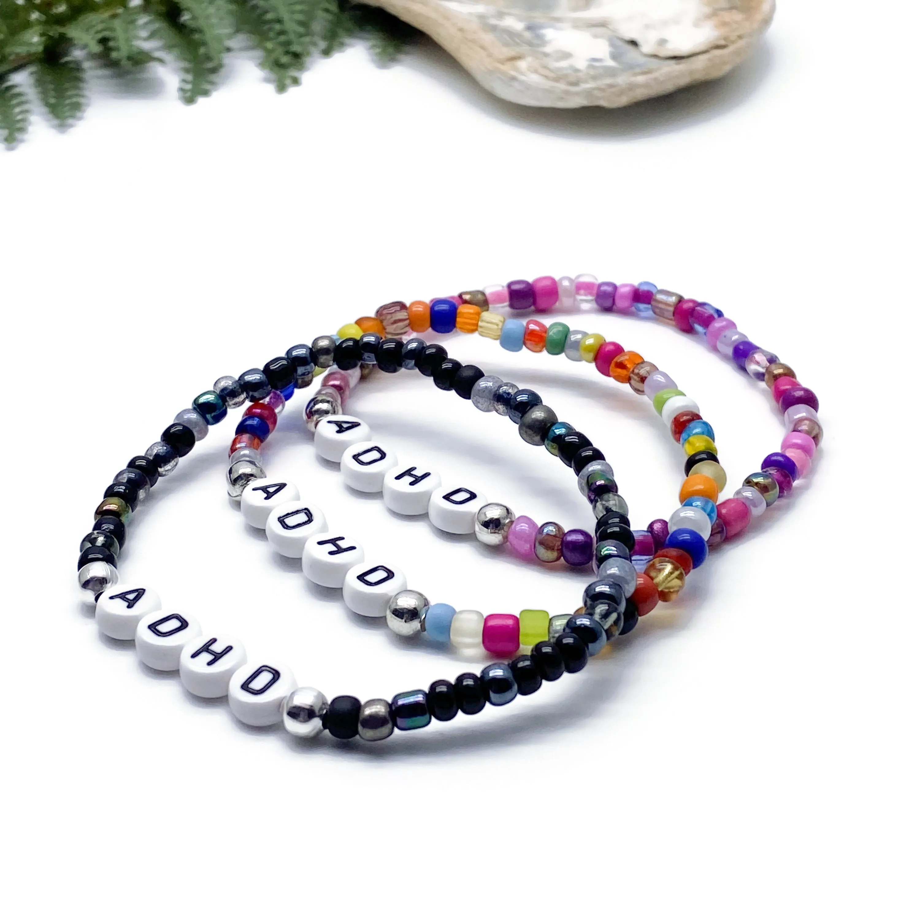 ADHD Glass Seed Bead Bracelet