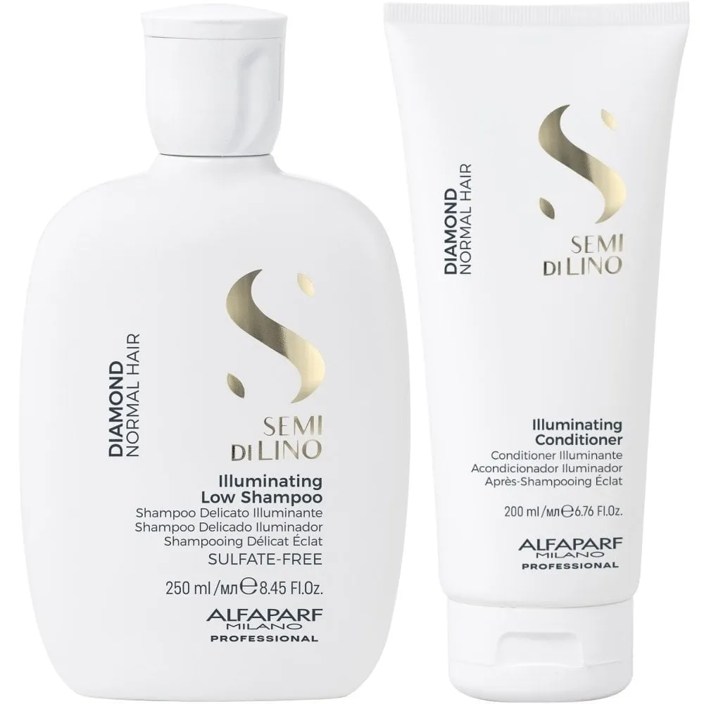 Alfaparf Milano Semi Di Lino Diamond Illuminating Shampoo & Conditioner Kit