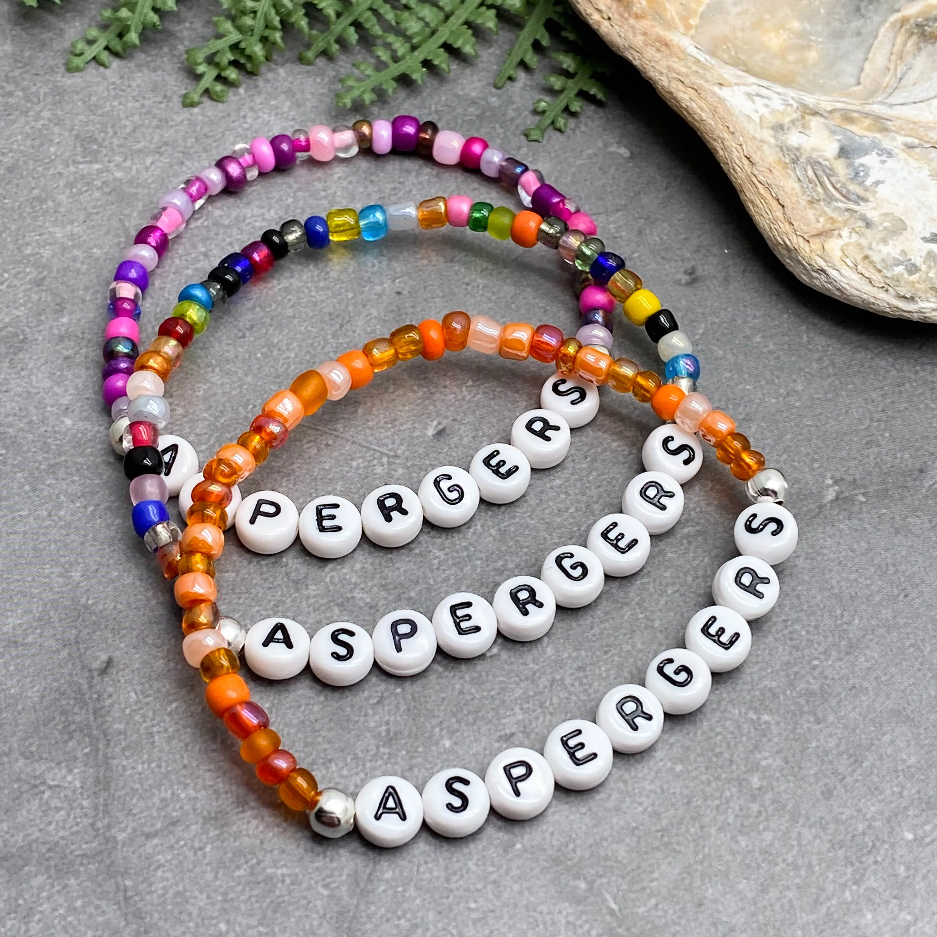 ASPERGERS Glass Seed Bead Bracelet