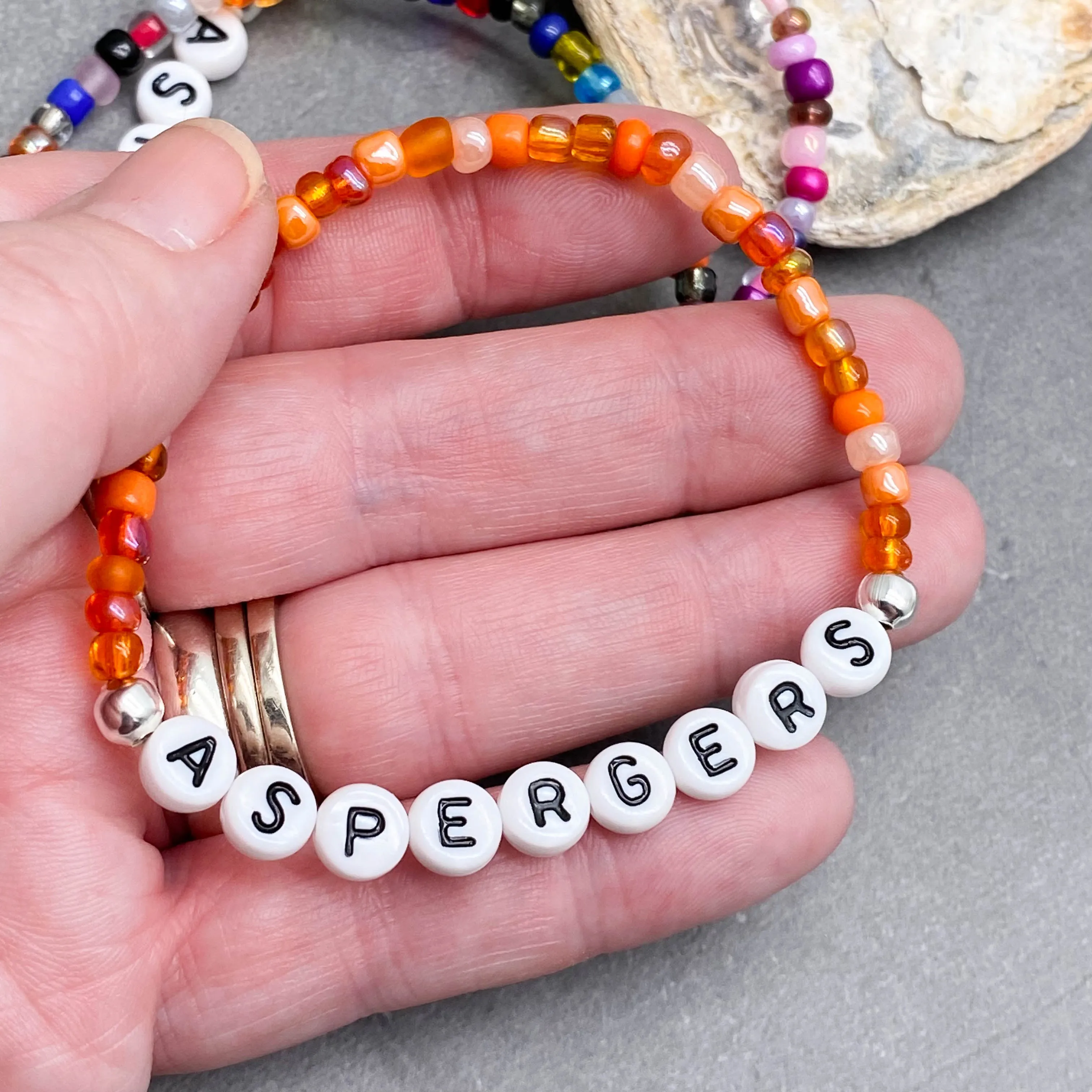 ASPERGERS Glass Seed Bead Bracelet