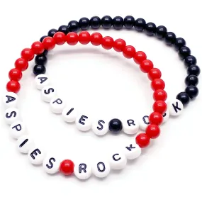 ASPIES ROCK Acrylic Letter Bead Bracelet