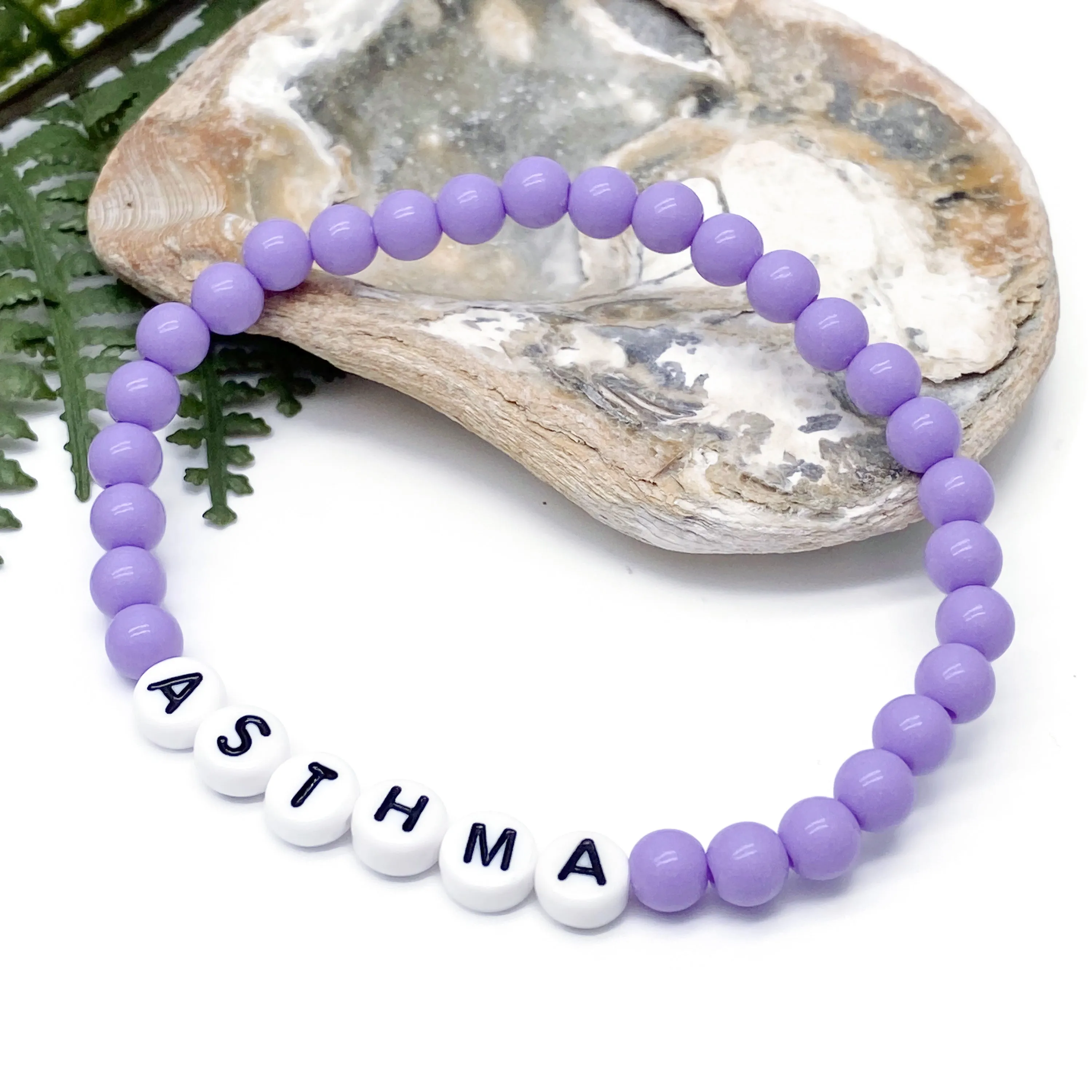 ASTHMA Acrylic Letter Bead Bracelet