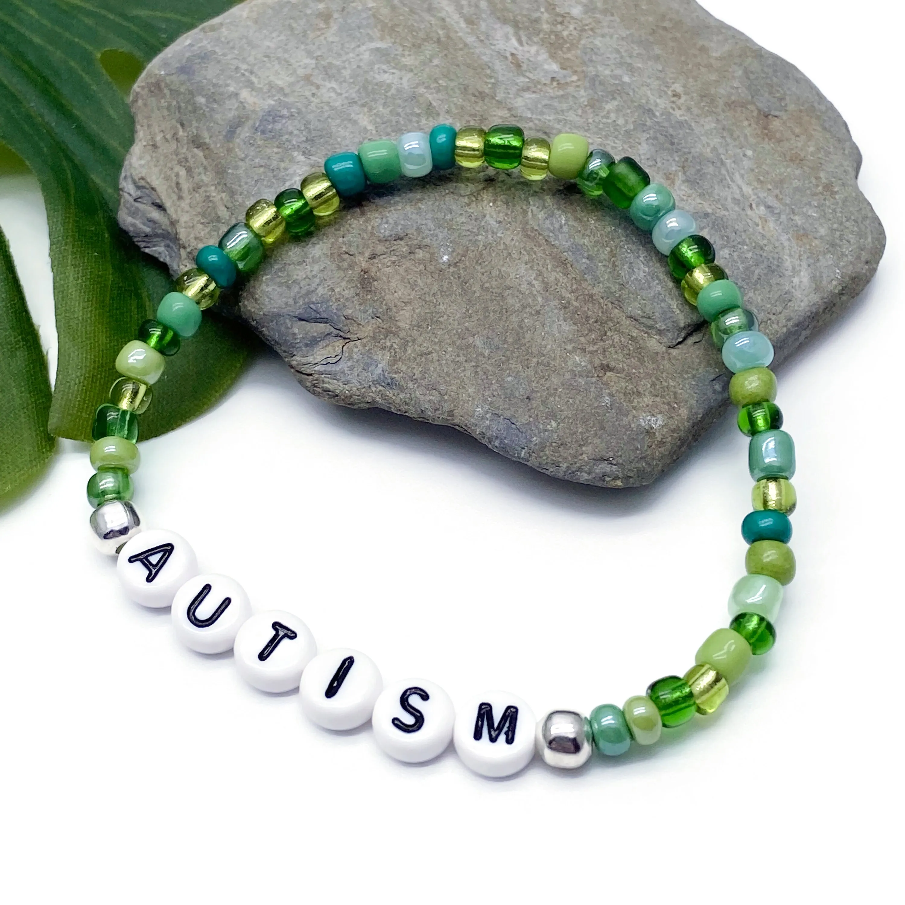 AUTISM Glass Seed Bead Bracelet