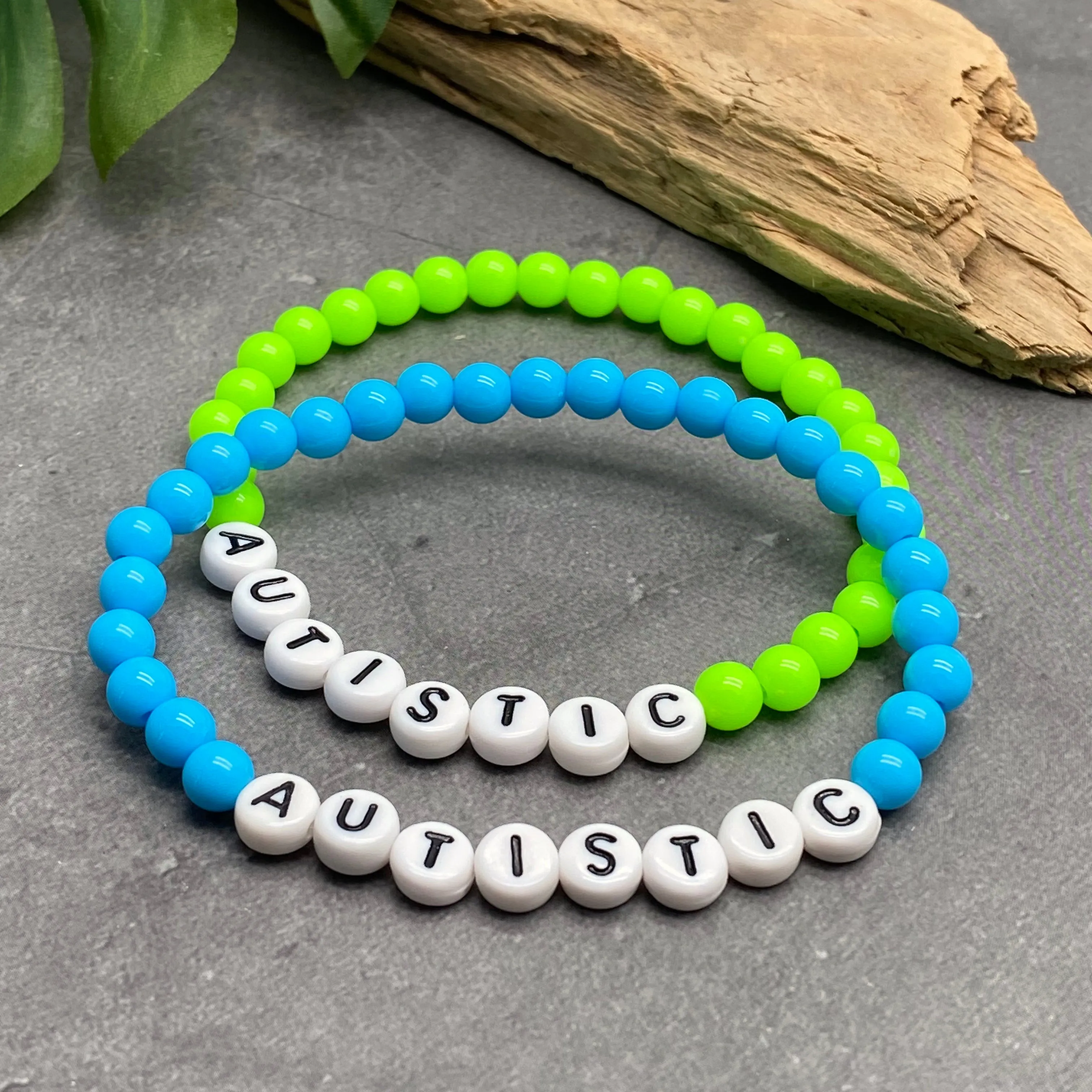 AUTISTIC Acrylic Letter Bead Bracelet