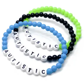 AUTISTIC Acrylic Letter Bead Bracelet