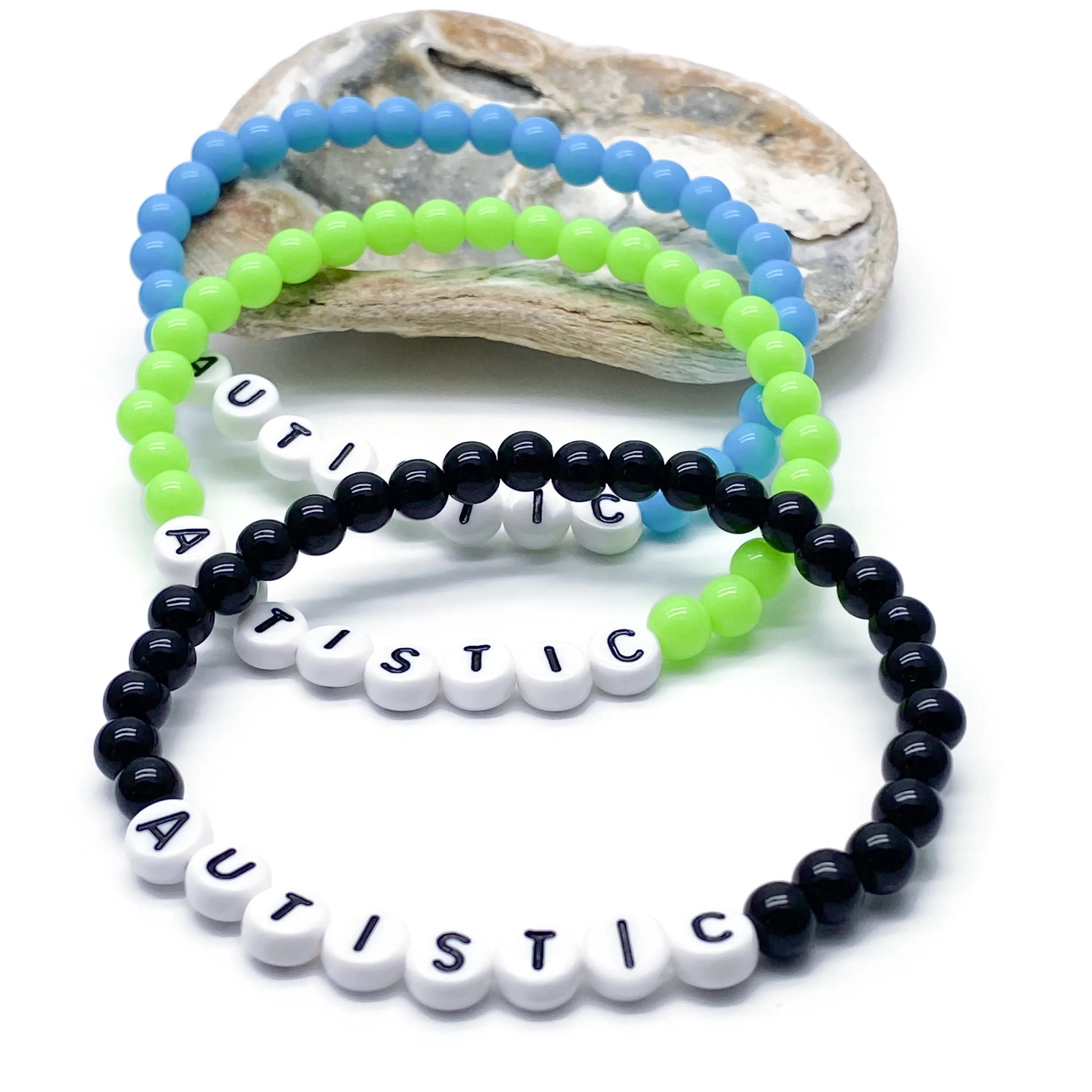 AUTISTIC Acrylic Letter Bead Bracelet