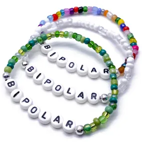 BIPOLAR Glass Seed Bead Bracelet