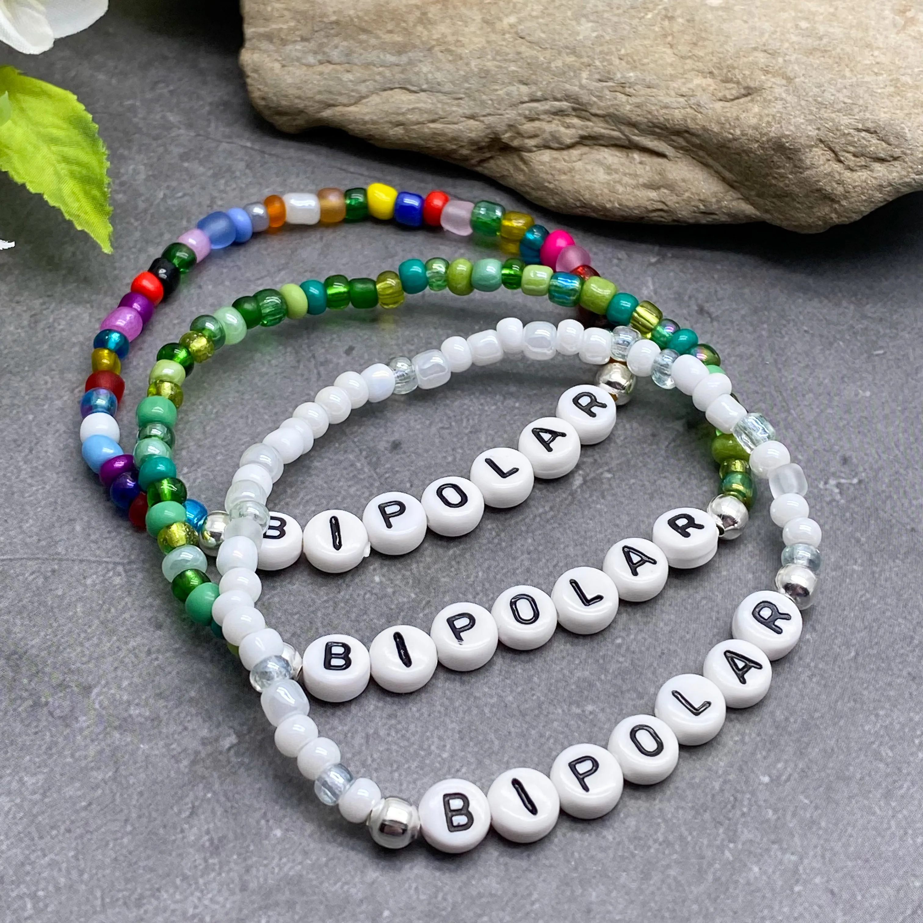 BIPOLAR Glass Seed Bead Bracelet