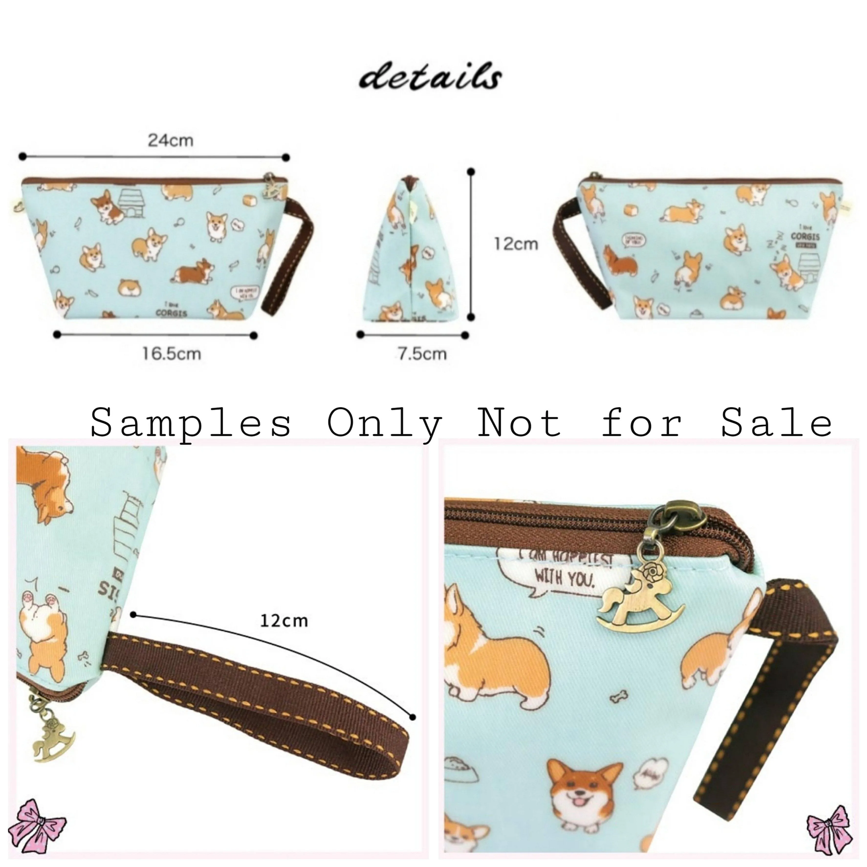 Blue London Dumpling Cosmetic Bag