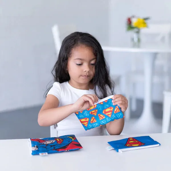 Bumkins Reusable Combo Sandwich/Snack Bag - 3 Pack Superman