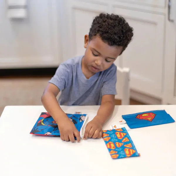Bumkins Reusable Combo Sandwich/Snack Bag - 3 Pack Superman