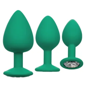 Cheeky Gems Butt Plugs Set Green 3 Pieces