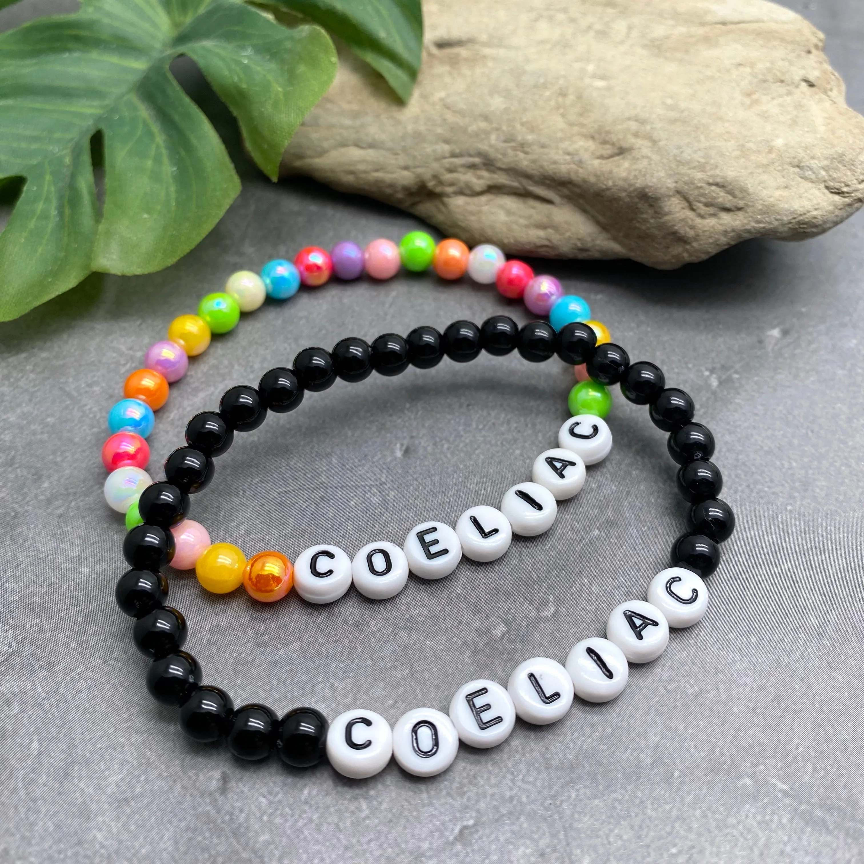 COELIAC Acrylic Letter Bead Bracelet