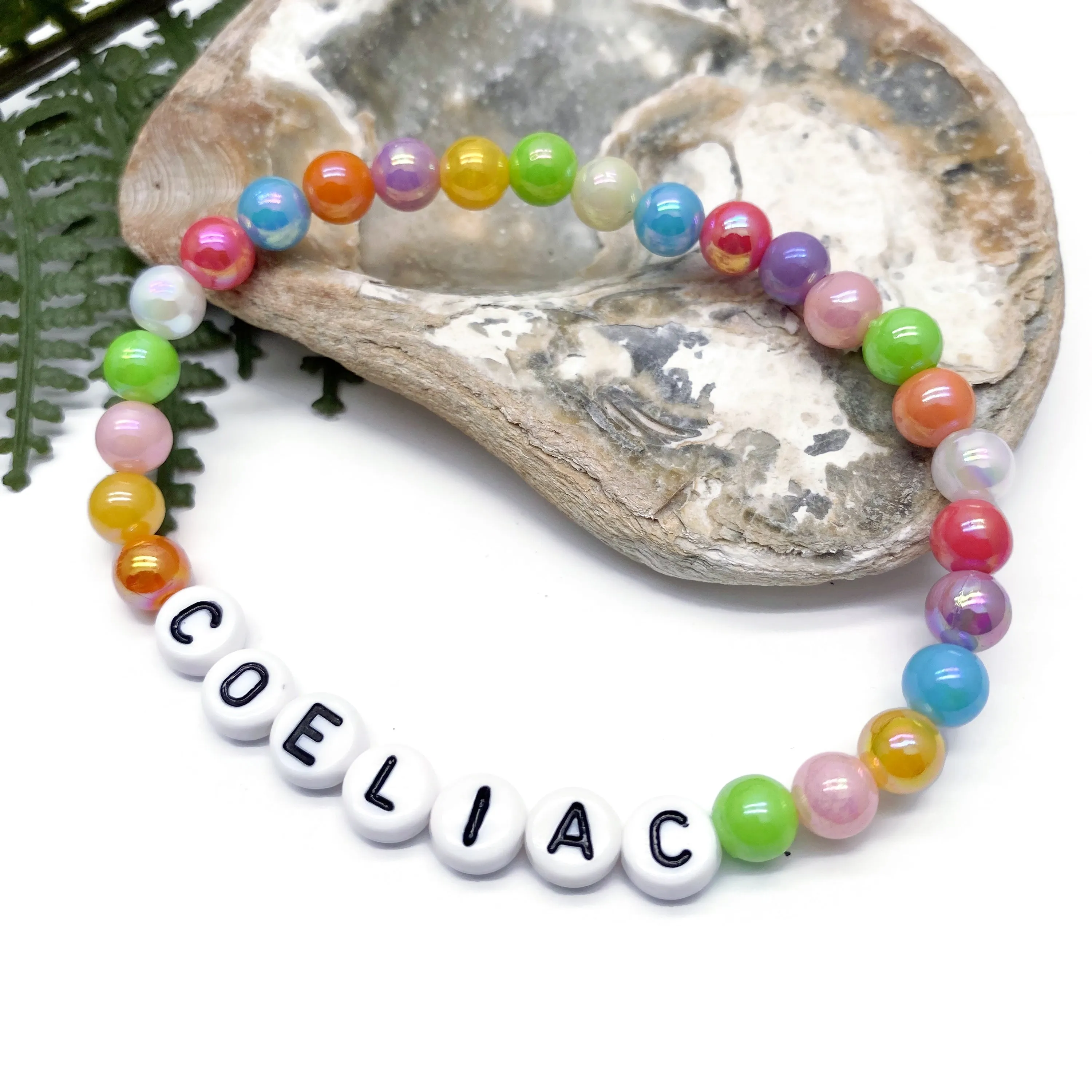 COELIAC Acrylic Letter Bead Bracelet