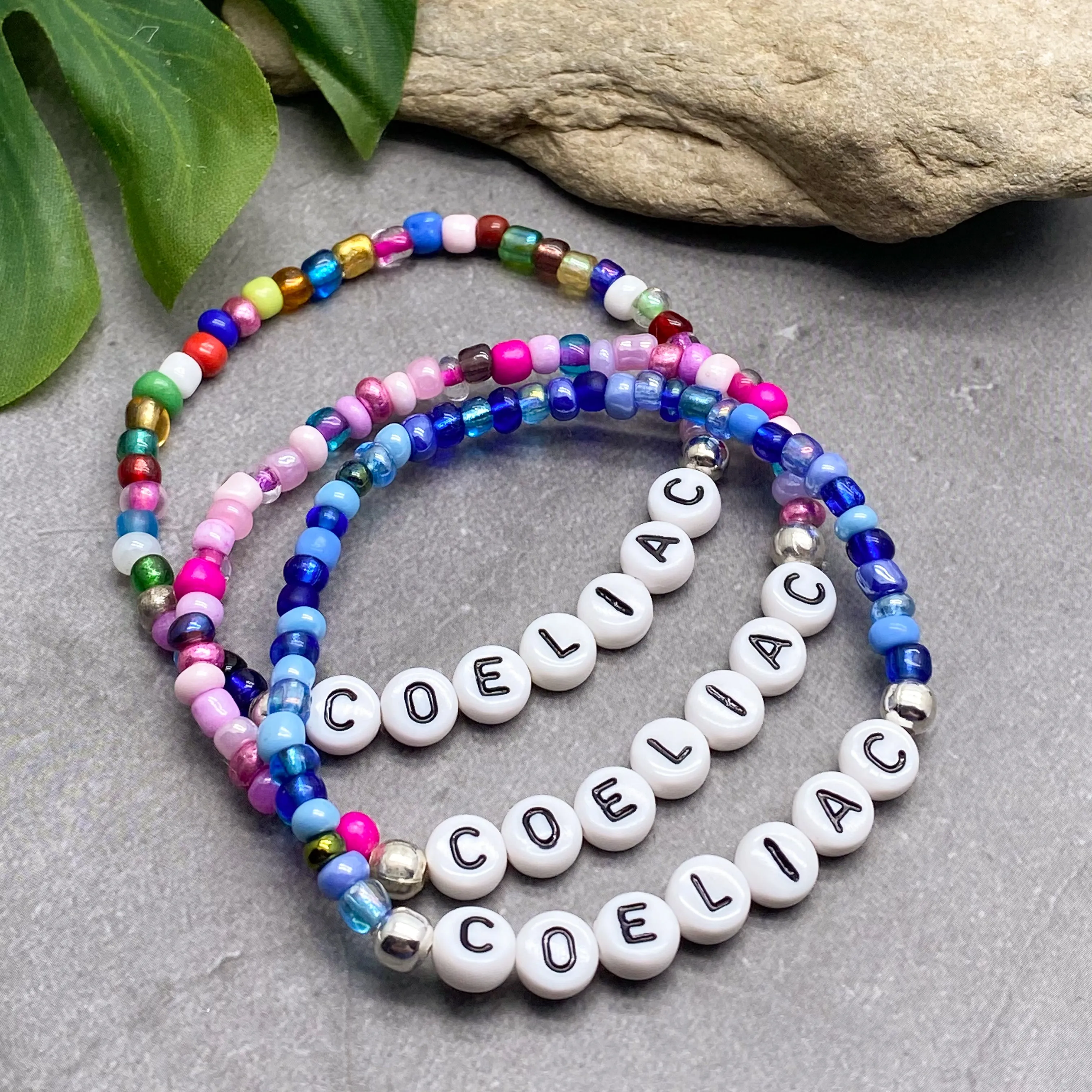 COELIAC Glass Seed Bead Bracelet