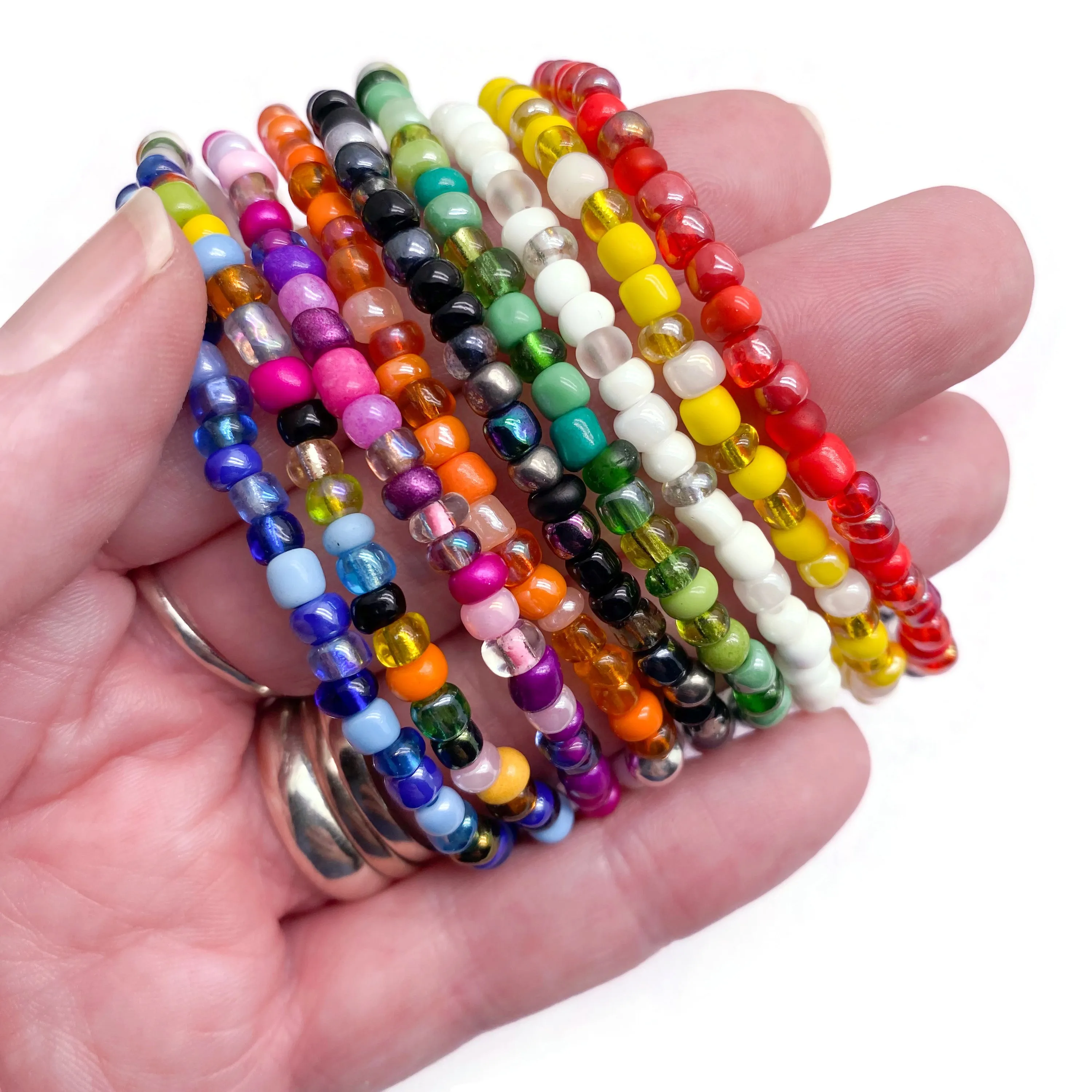 COPD Glass Seed Bead Bracelet