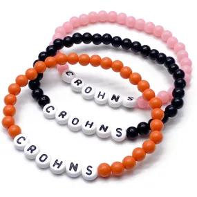 CROHNS Acrylic Letter Bead Bracelet