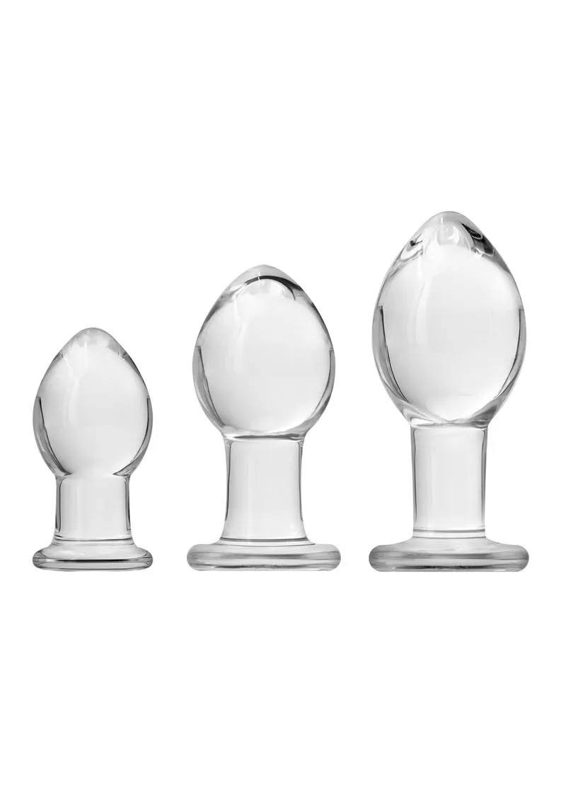 Crystal Premium Glass Trainer Kit Butt Plug
