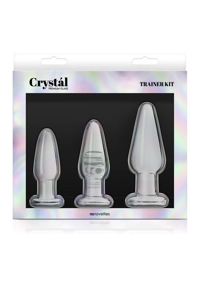 Crystal Premium Glass Trainer Kit Butt Plug