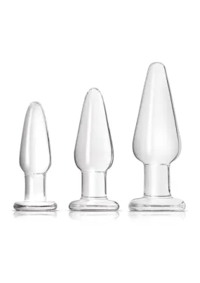Crystal Premium Glass Trainer Kit Butt Plug