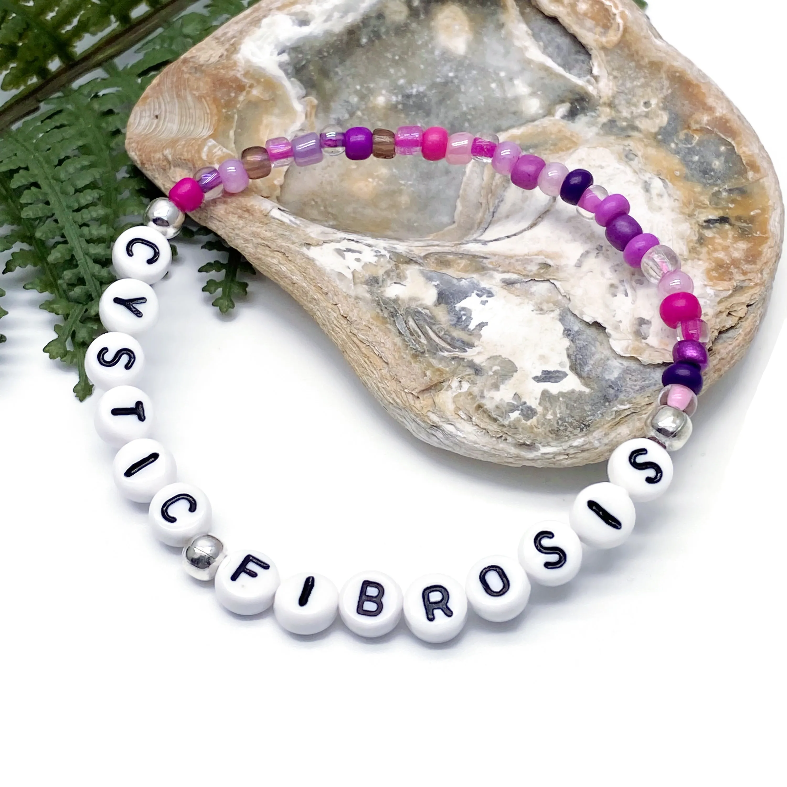 CYSTIC FIBROSIS Glass Seed Bead Bracelet