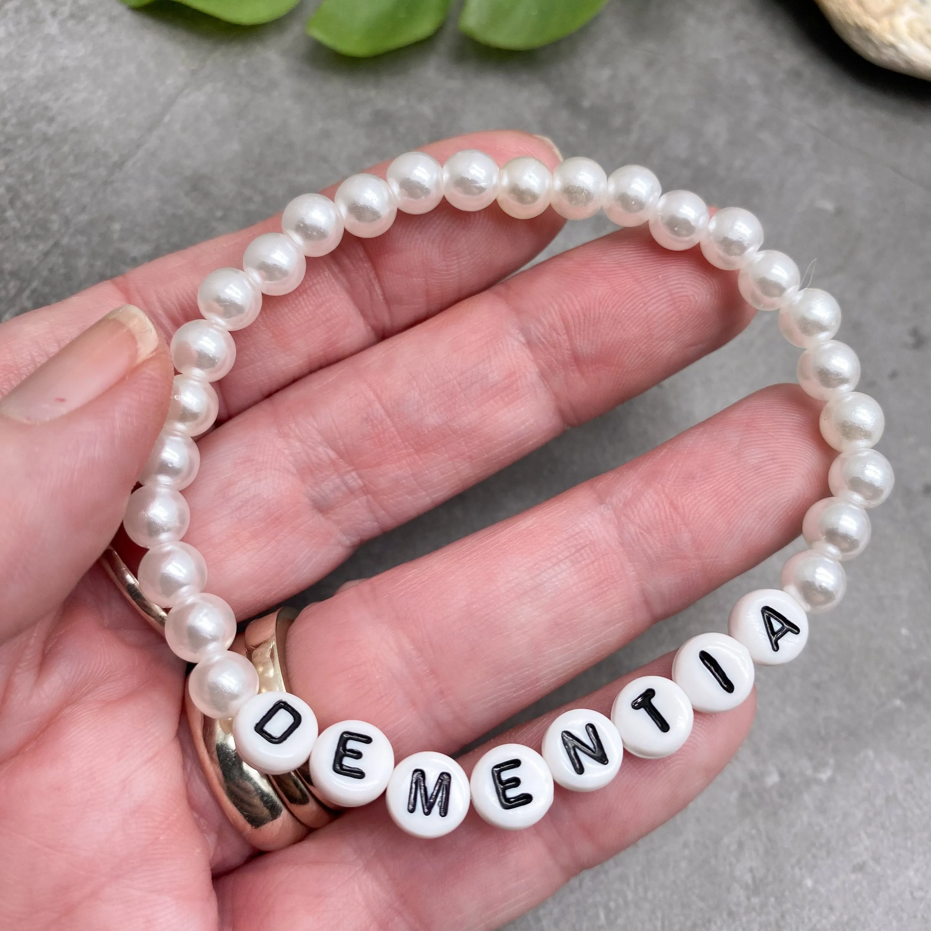 DEMENTIA Acrylic Letter Bead Bracelet