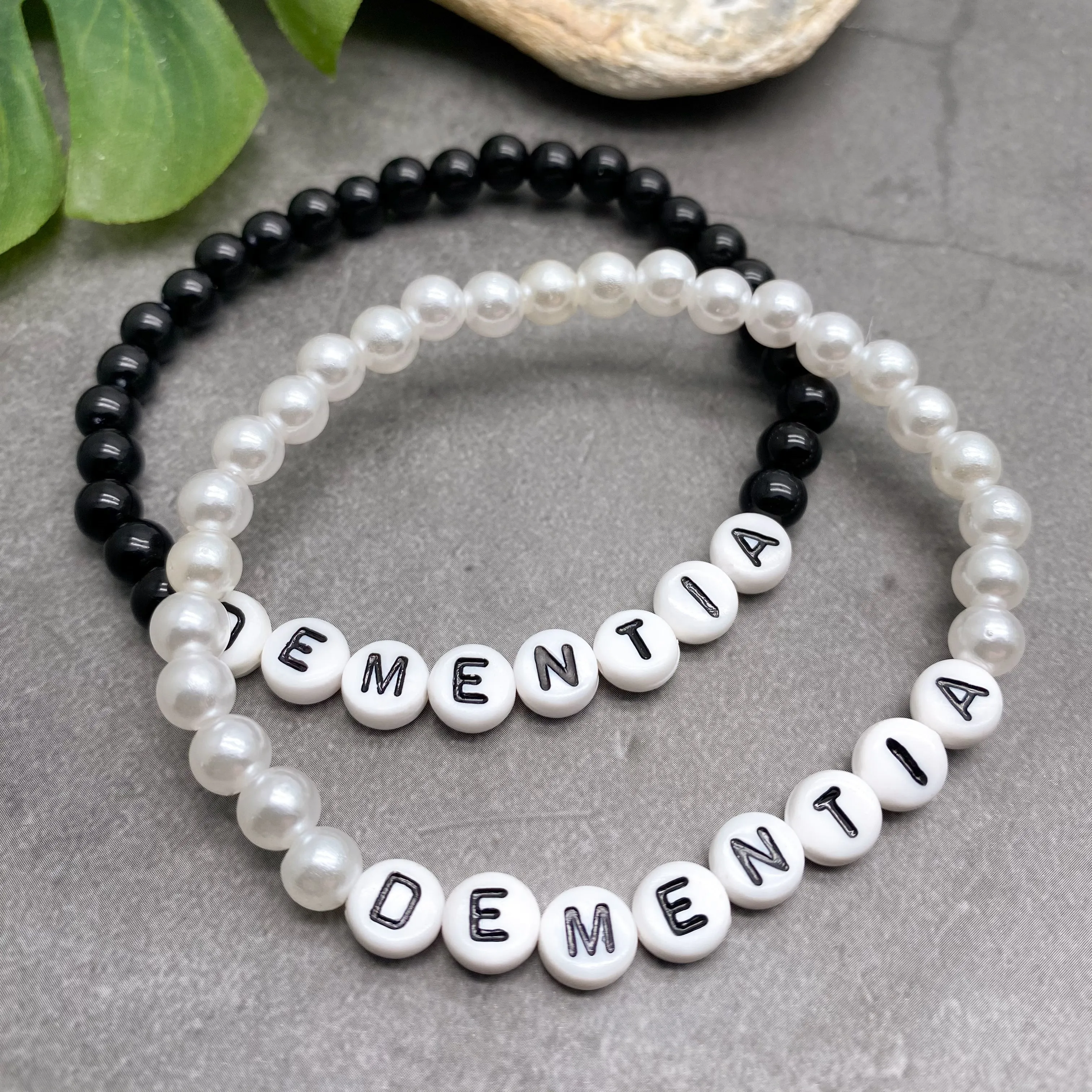 DEMENTIA Acrylic Letter Bead Bracelet