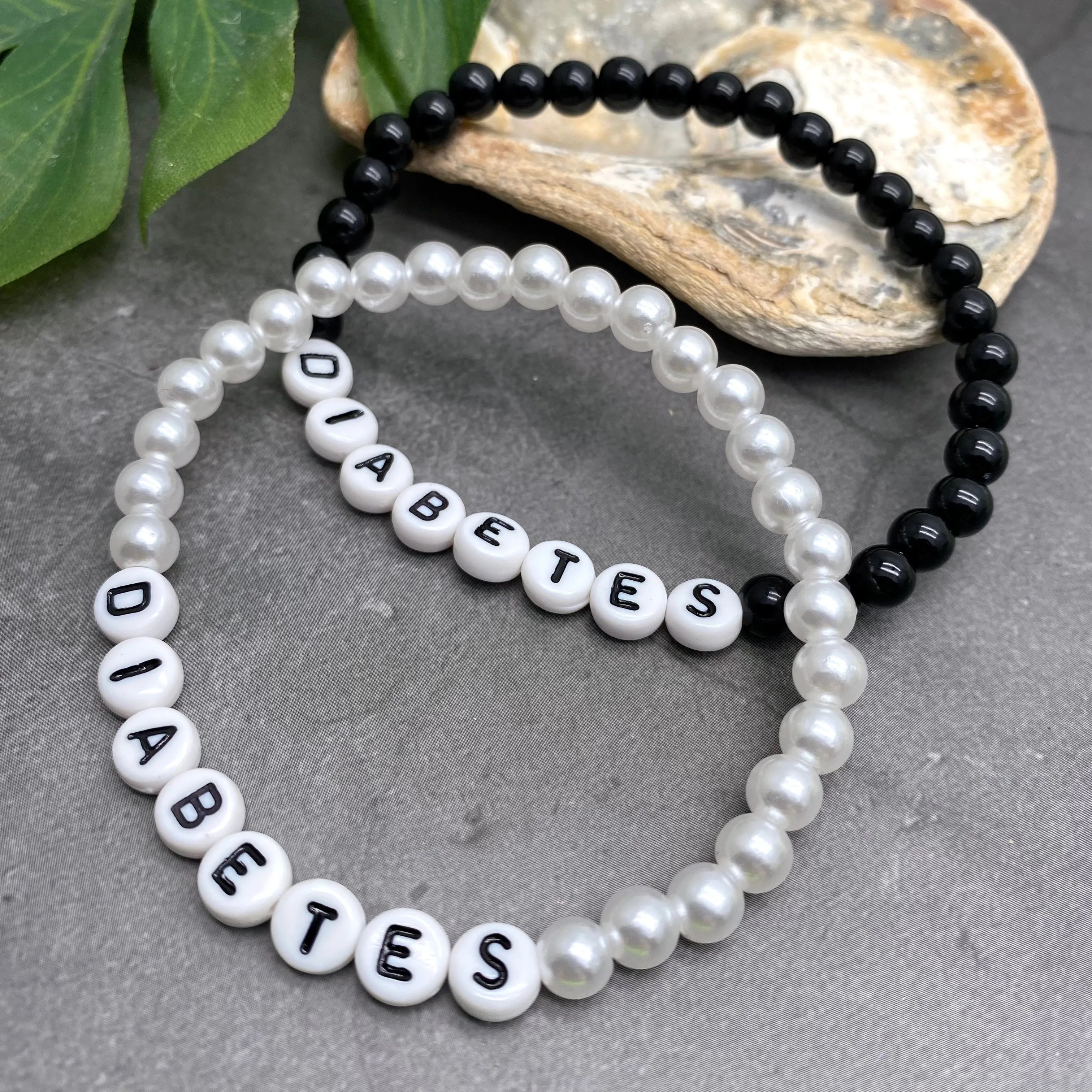 DIABETES Acrylic Letter Bead Bracelet