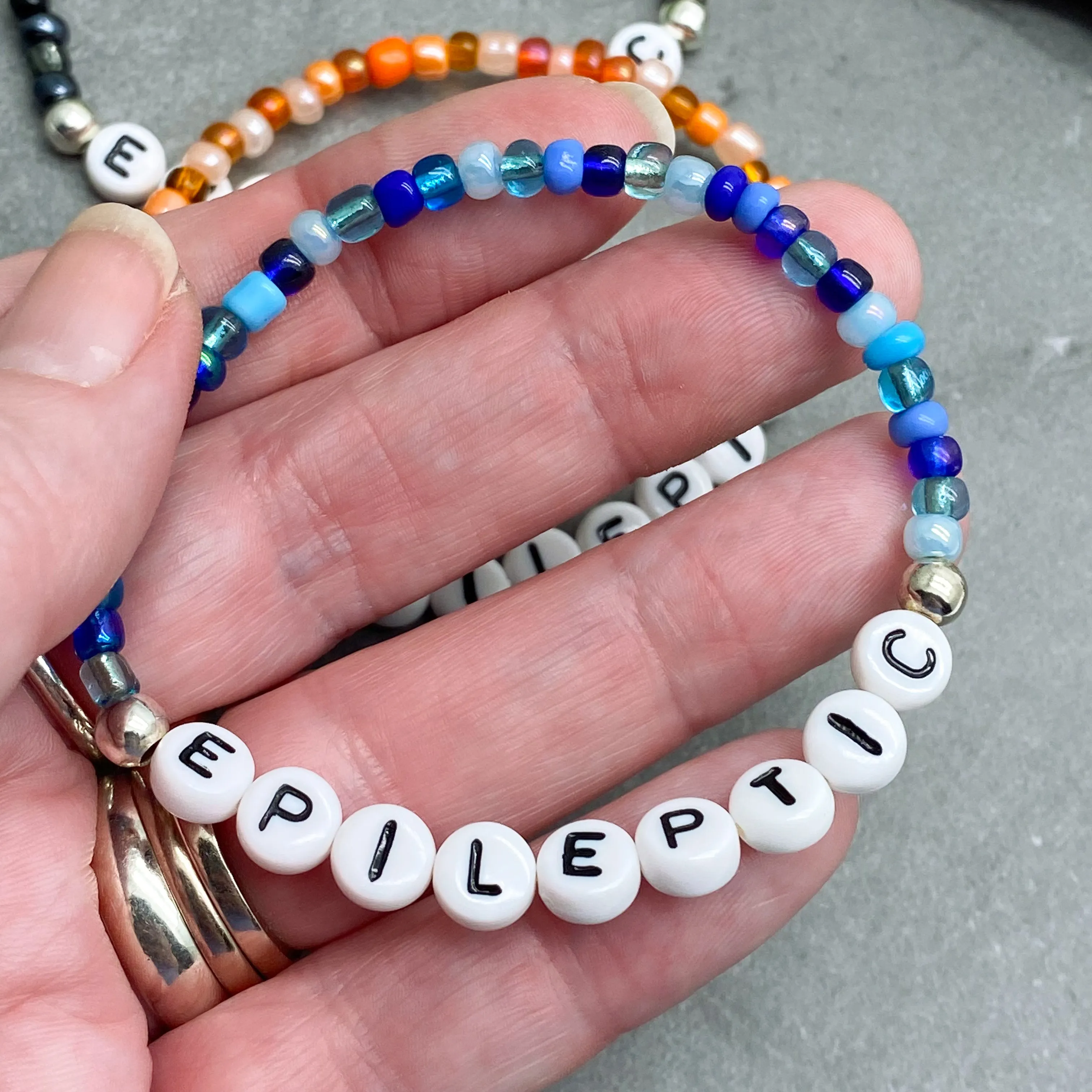 EPILEPTIC Glass Seed Bead Bracelet