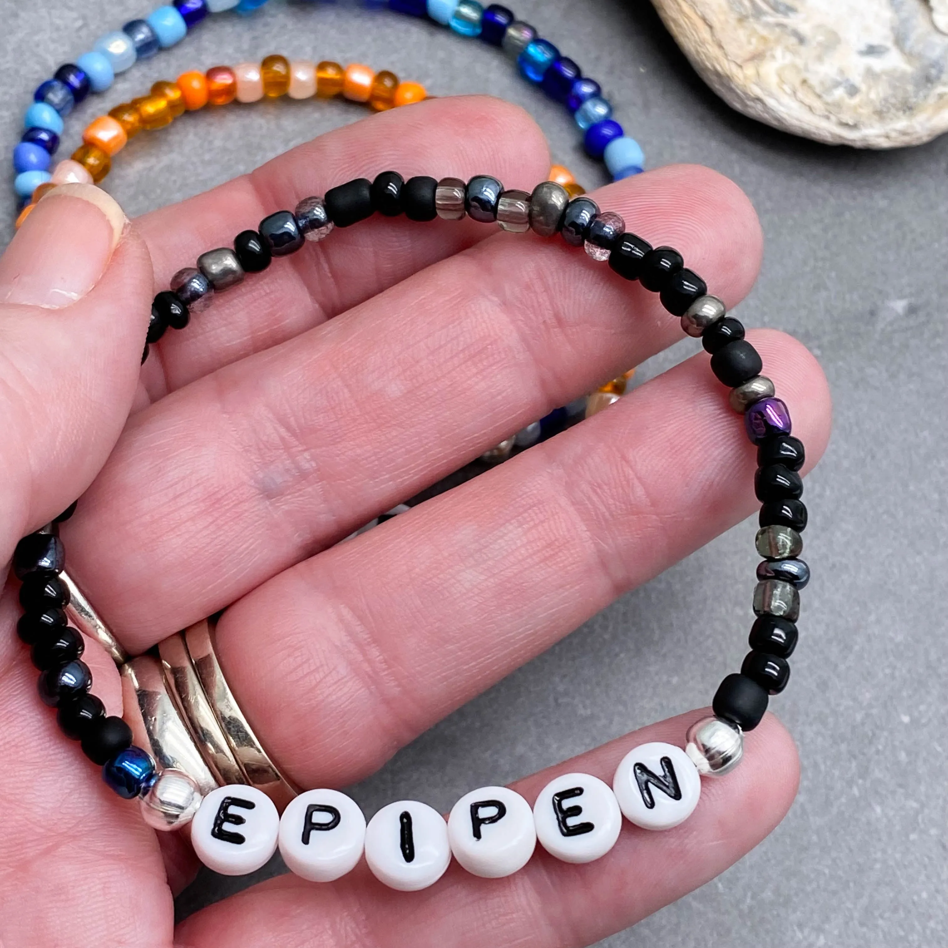 EPIPEN Glass Seed Bead Bracelet