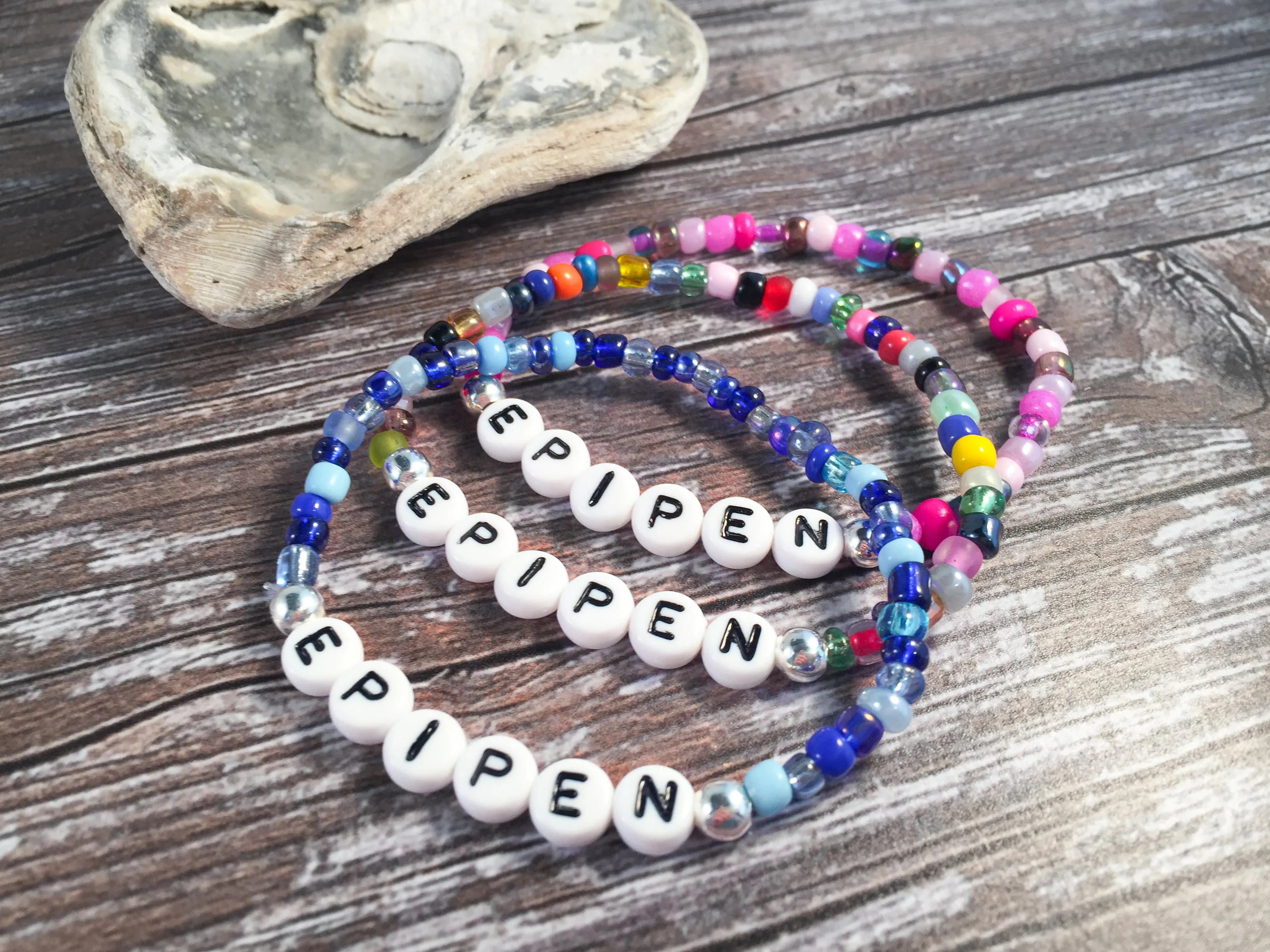 EPIPEN Glass Seed Bead Bracelet