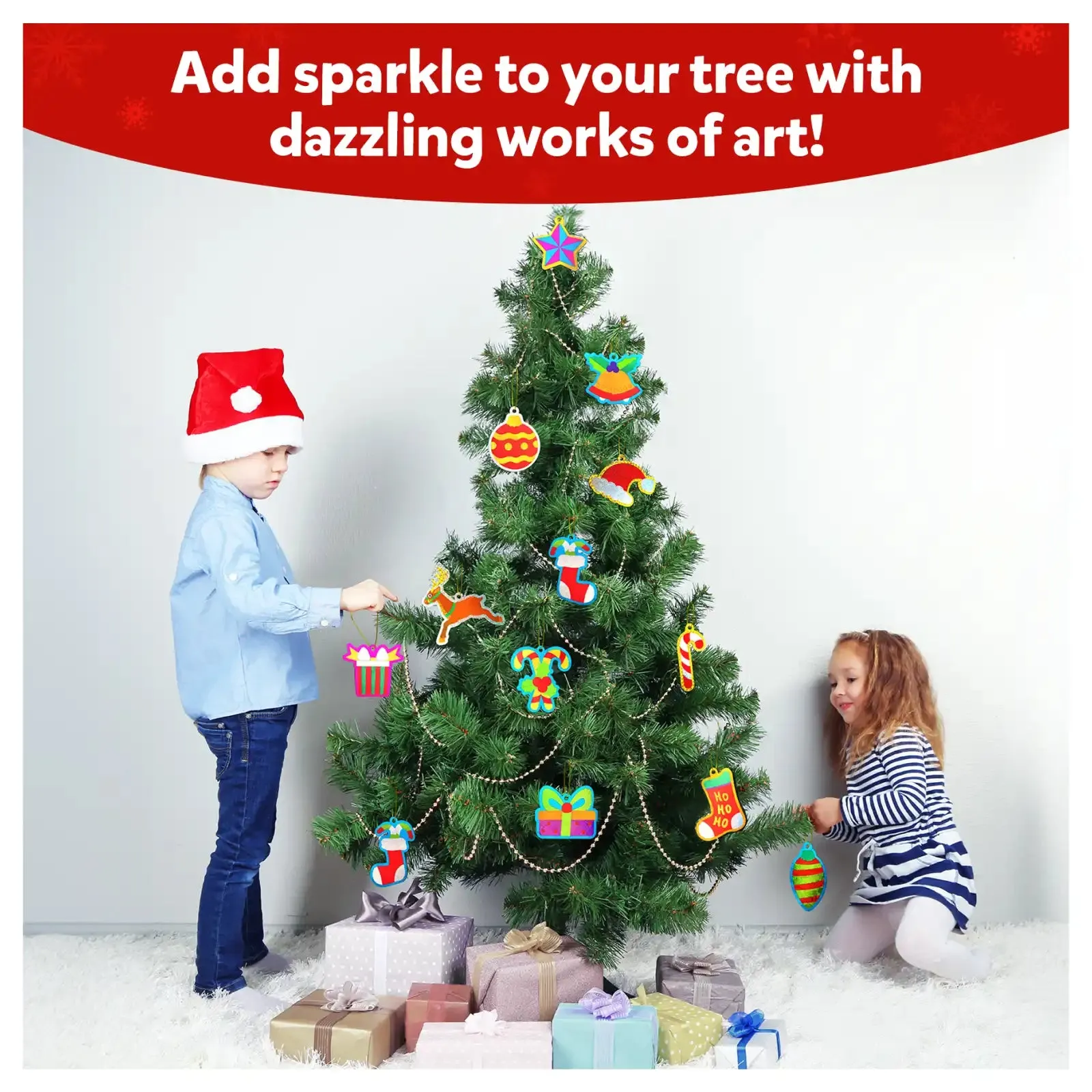 Foil Fun: Christmas Ornaments | No Mess Art Kit (ages 4 )