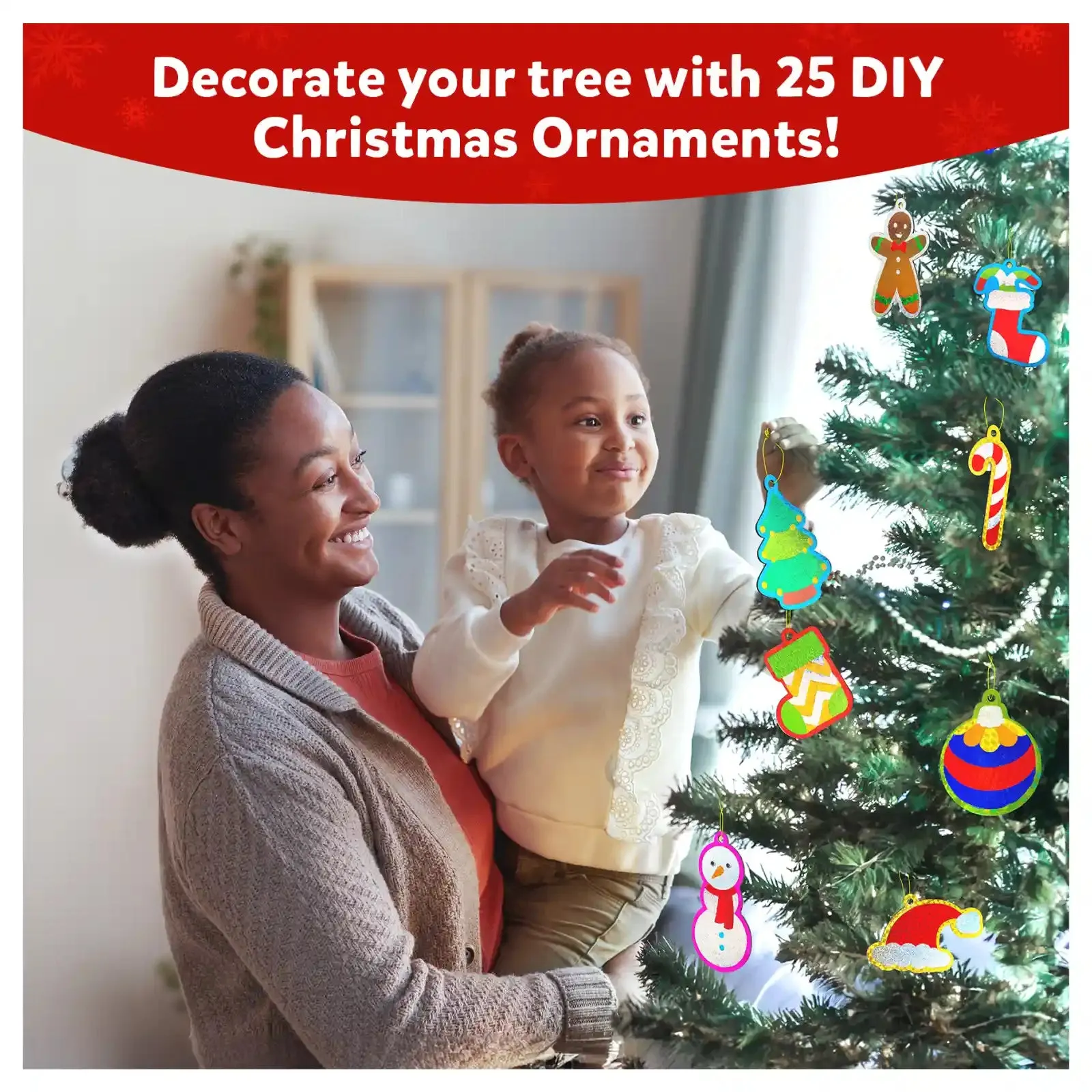 Foil Fun: Christmas Ornaments | No Mess Art Kit (ages 4 )