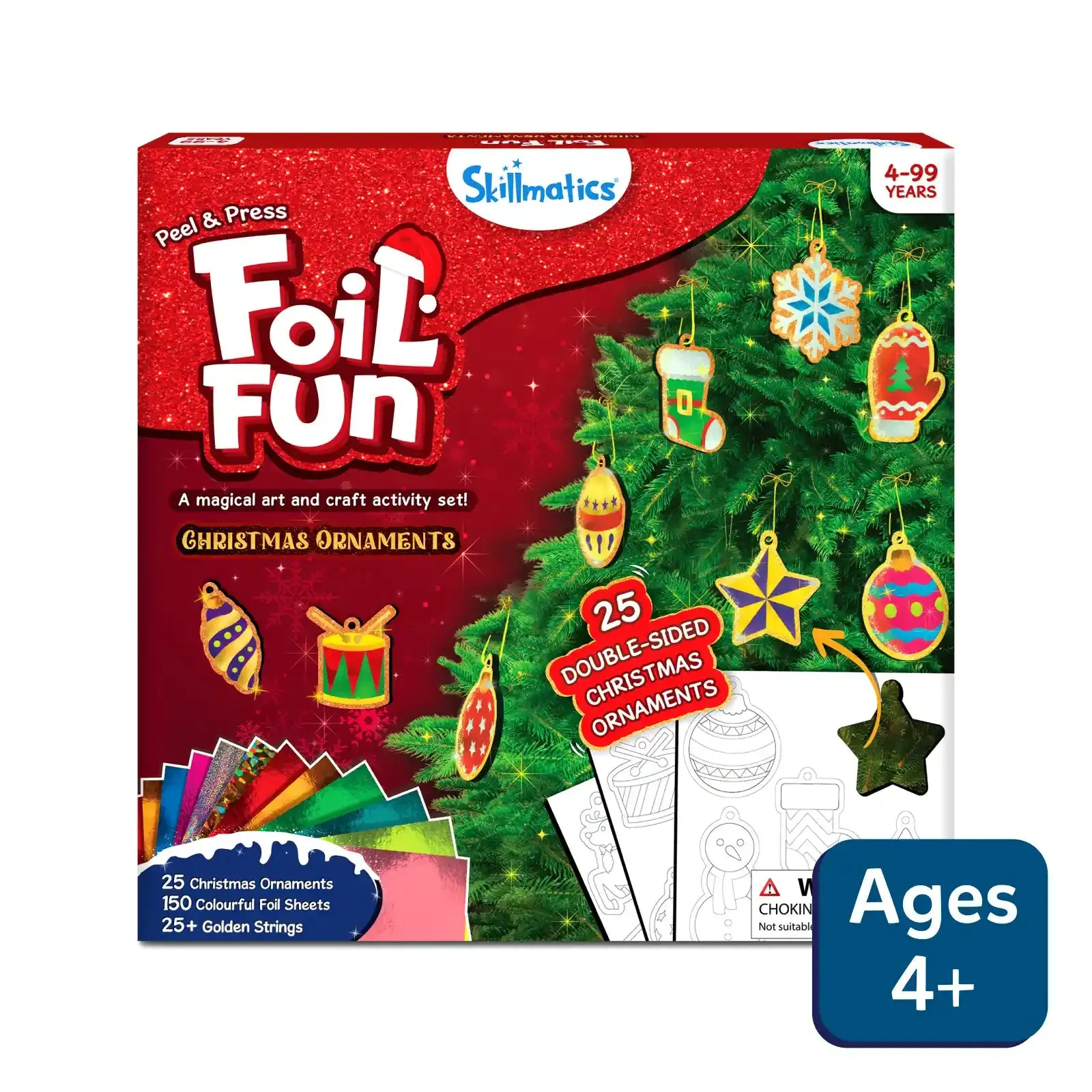 Foil Fun: Christmas Ornaments | No Mess Art Kit (ages 4 )