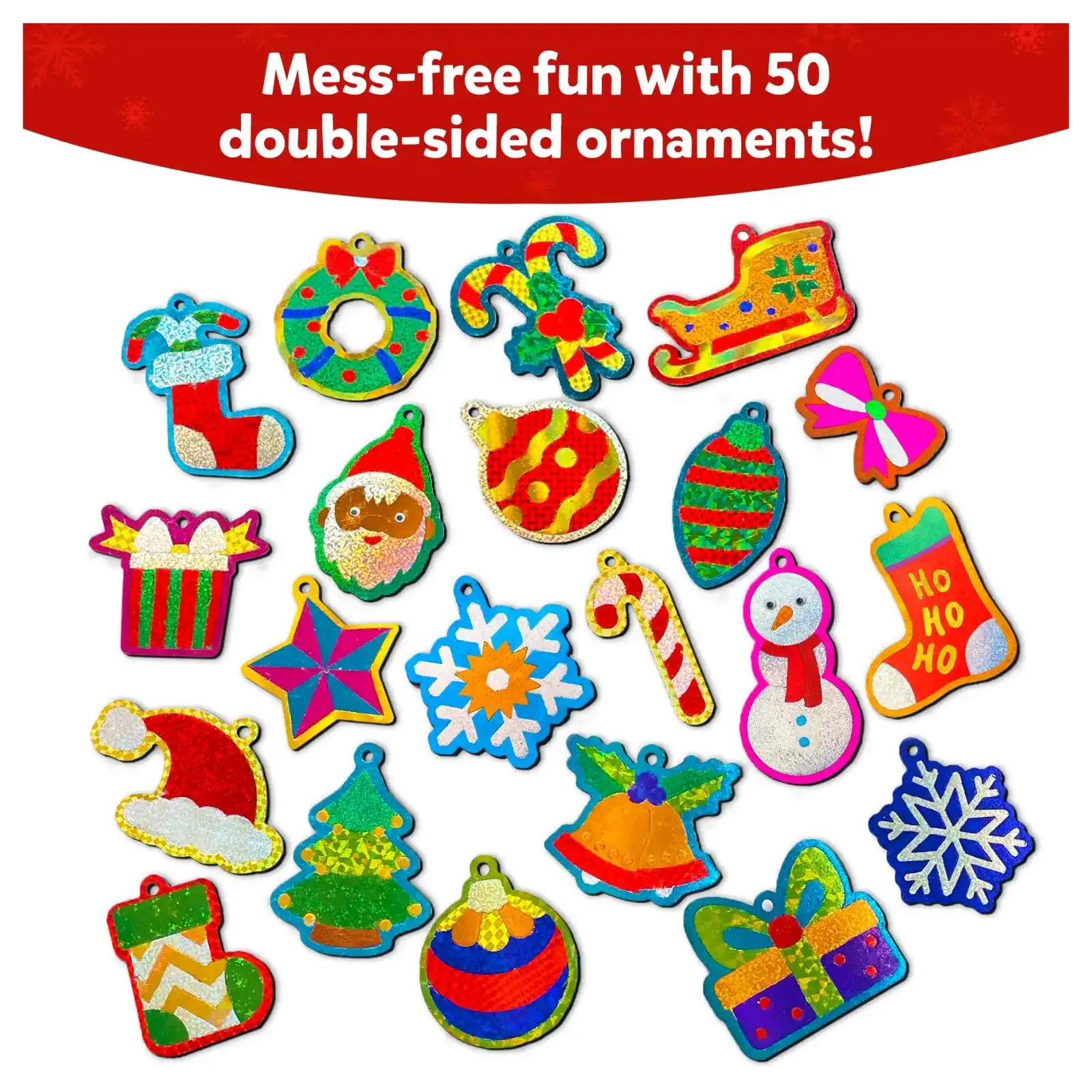 Foil Fun: Christmas Ornaments | No Mess Art Kit (ages 4 )