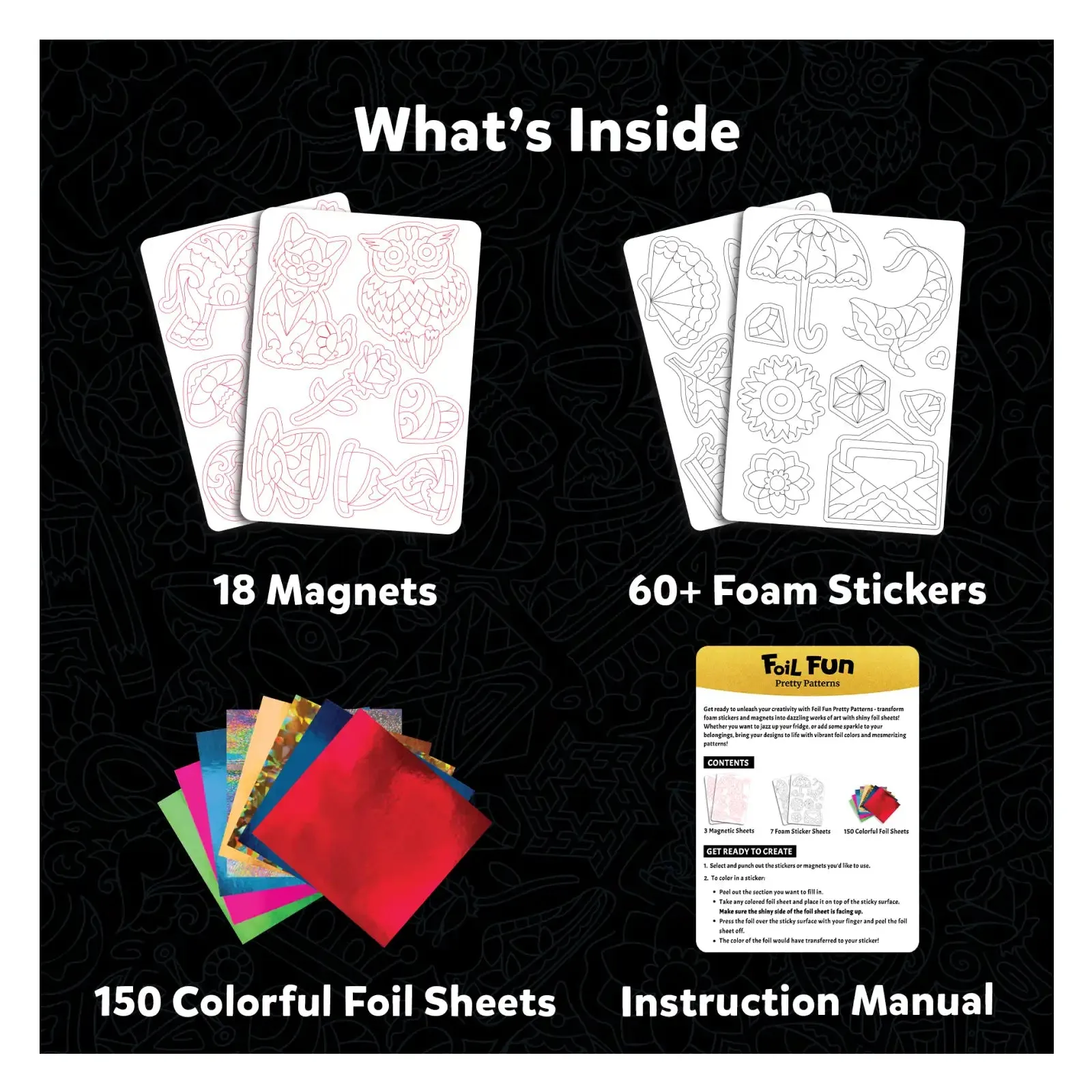 Foil Fun Pretty Patterns | No Mess Art Kit (Ages 7 )