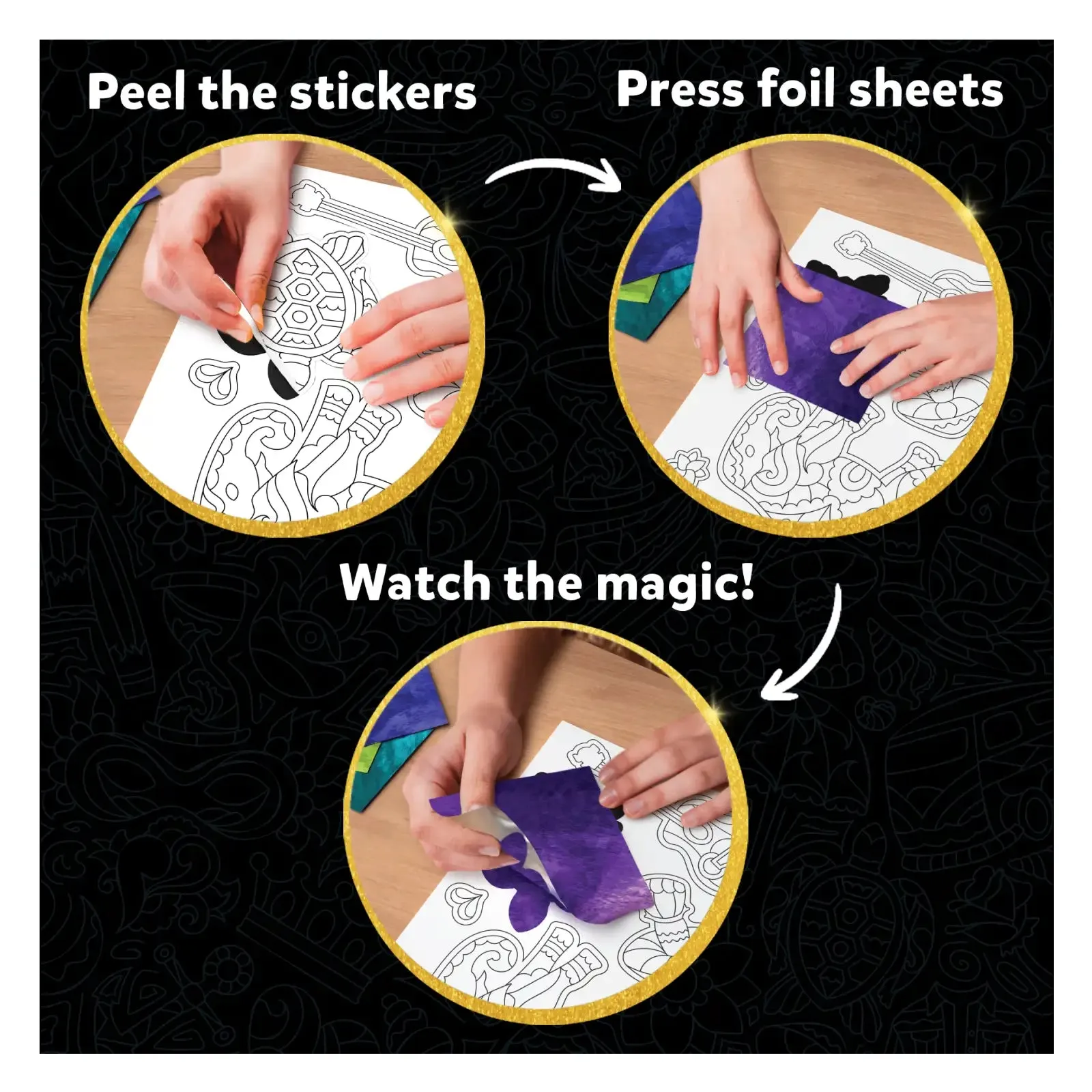 Foil Fun Pretty Patterns | No Mess Art Kit (Ages 7 )