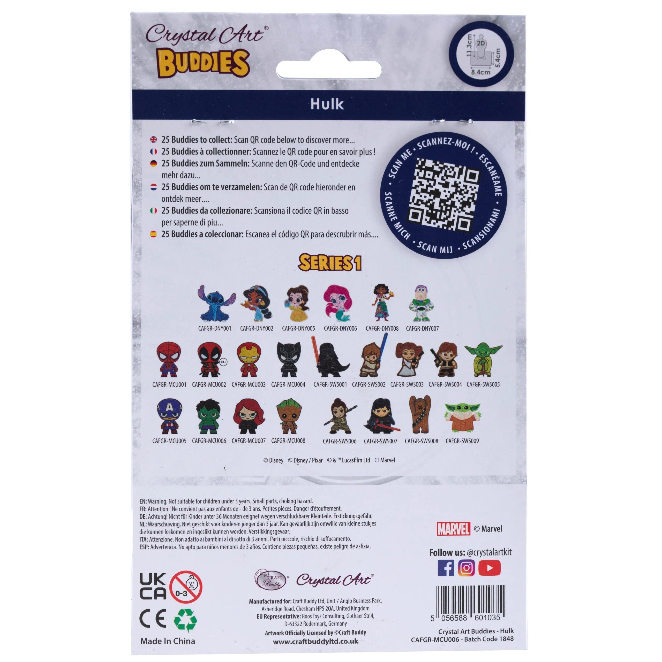 Hulk Marvel Crystal Art Buddy