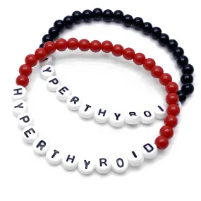 HYPERTHYROID Acrylic Letter Bead Bracelet