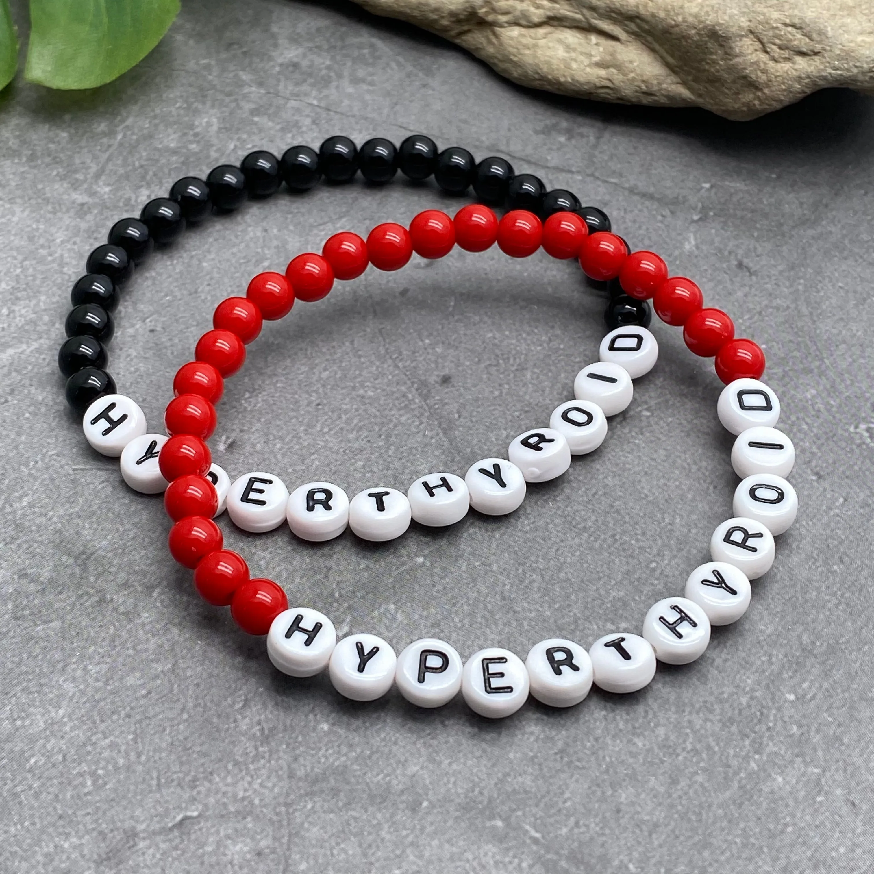 HYPERTHYROID Acrylic Letter Bead Bracelet