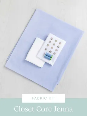 Jenna Shirt Kit | Light Blue Cotton Oxford Shirting