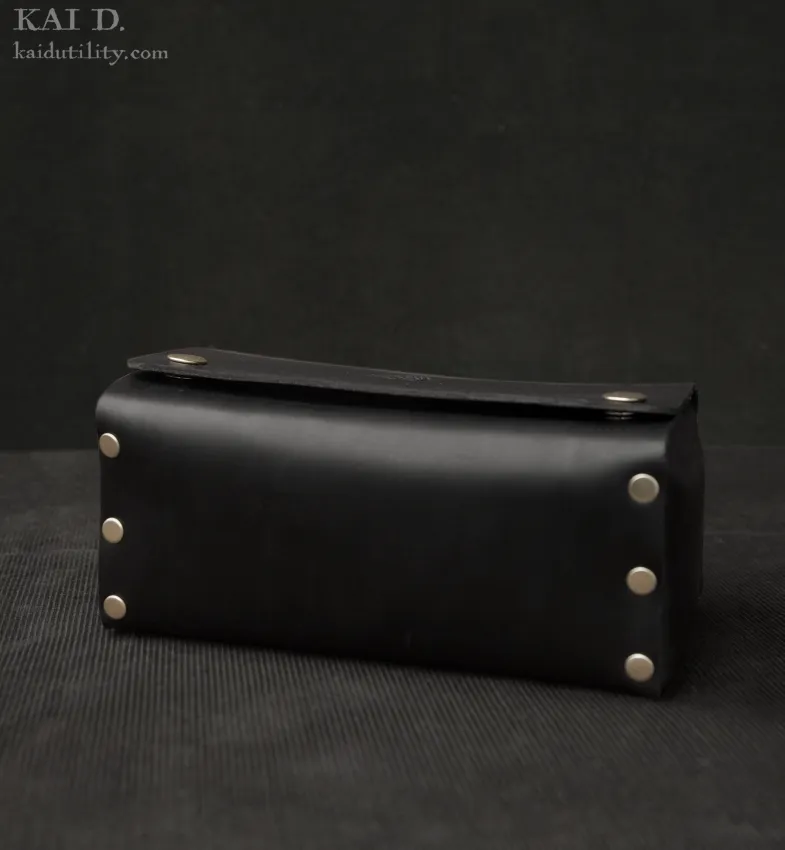 Leather Dopp Kit - Black