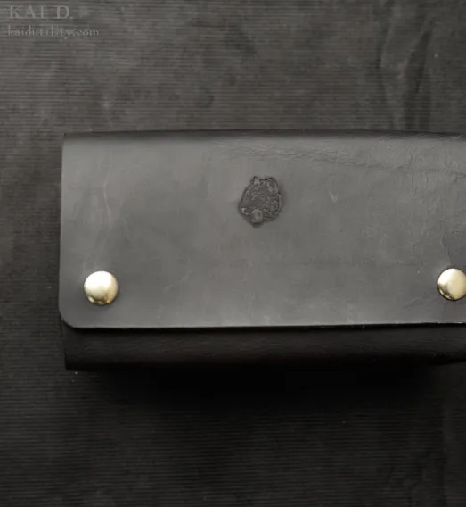 Leather Dopp Kit - Black