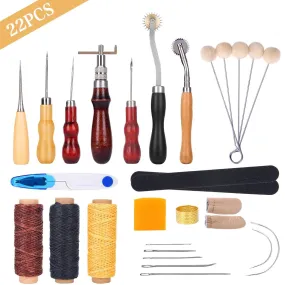 Leather Sewing Tools YESURPRISE 22 Pcs | Leather Craft Kit