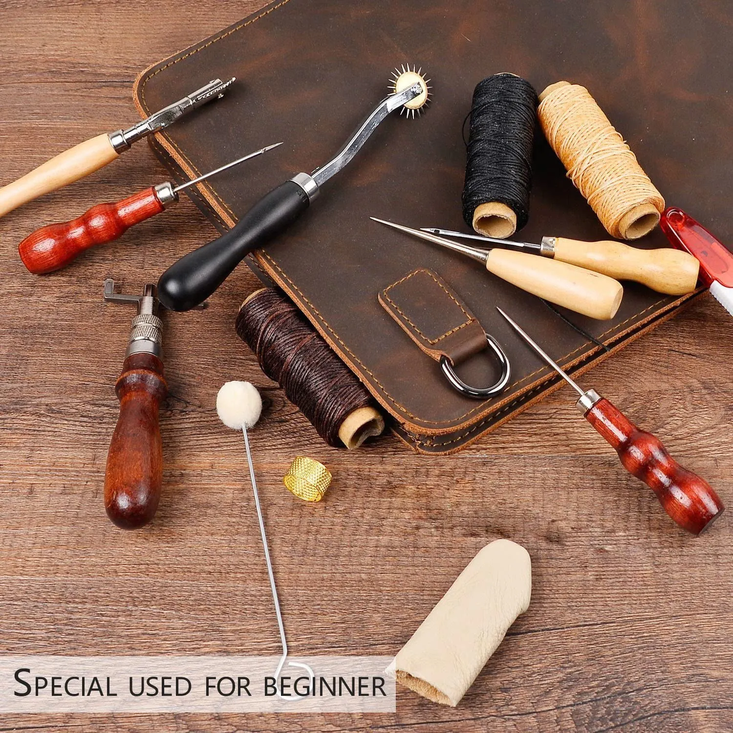 Leather Sewing Tools YESURPRISE 22 Pcs | Leather Craft Kit