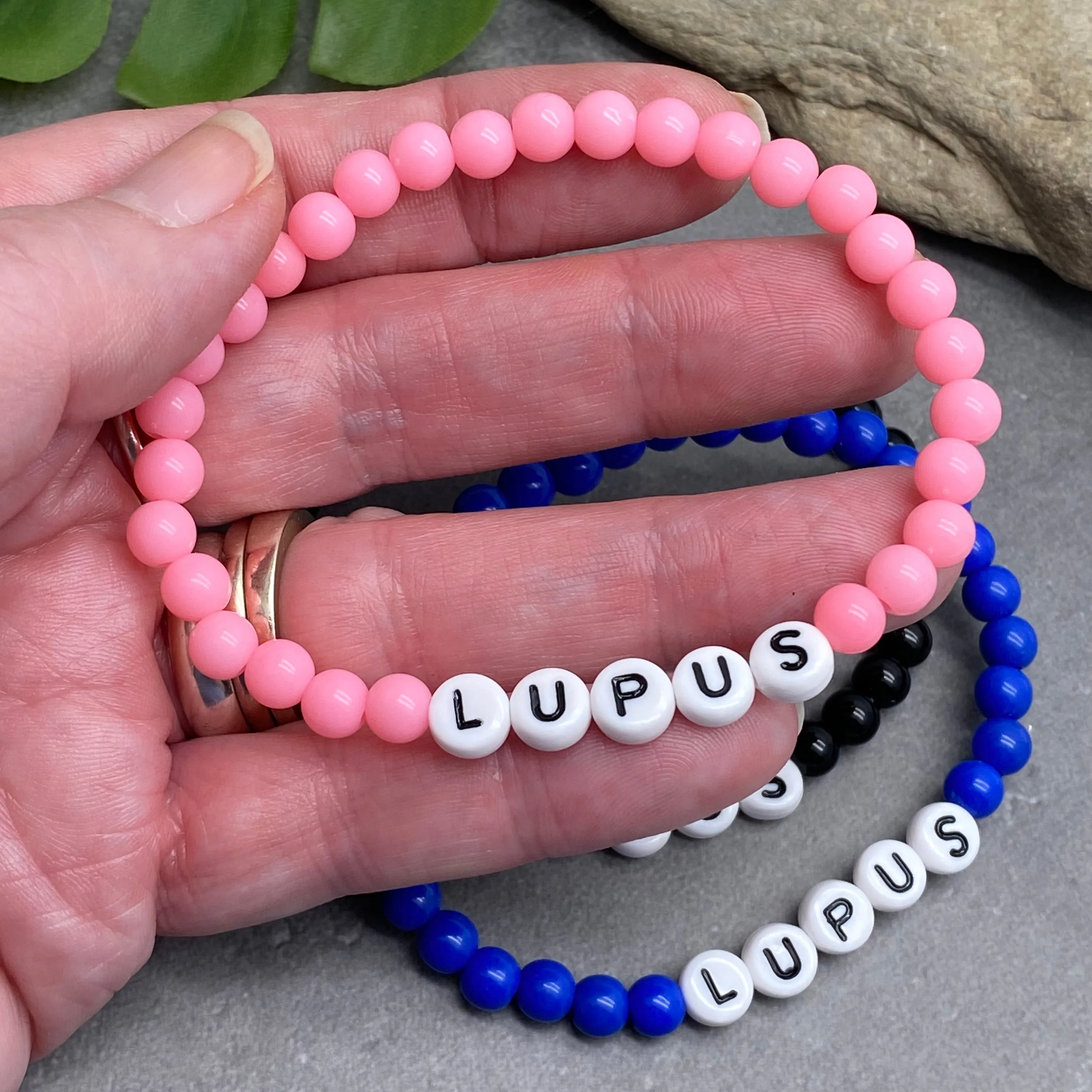 LUPUS Acrylic Letter Bead Bracelet