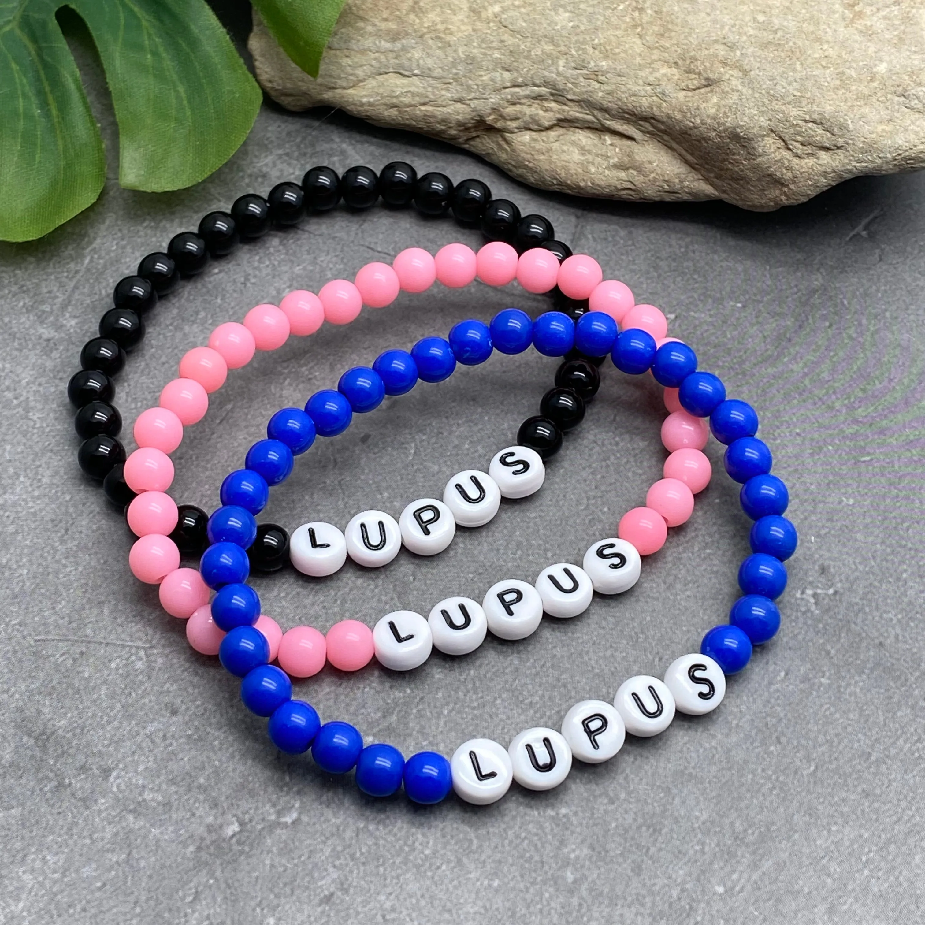 LUPUS Acrylic Letter Bead Bracelet