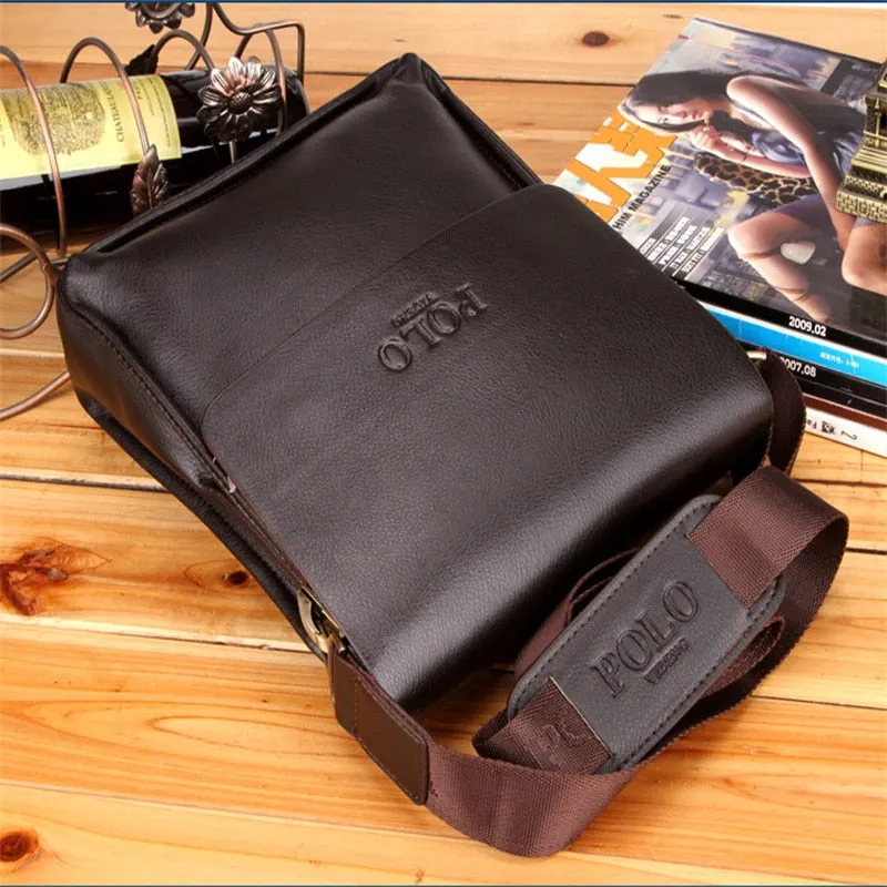 Luxury Vintage Bag for Men /Waterproof PU Leather Business Style bag for Men